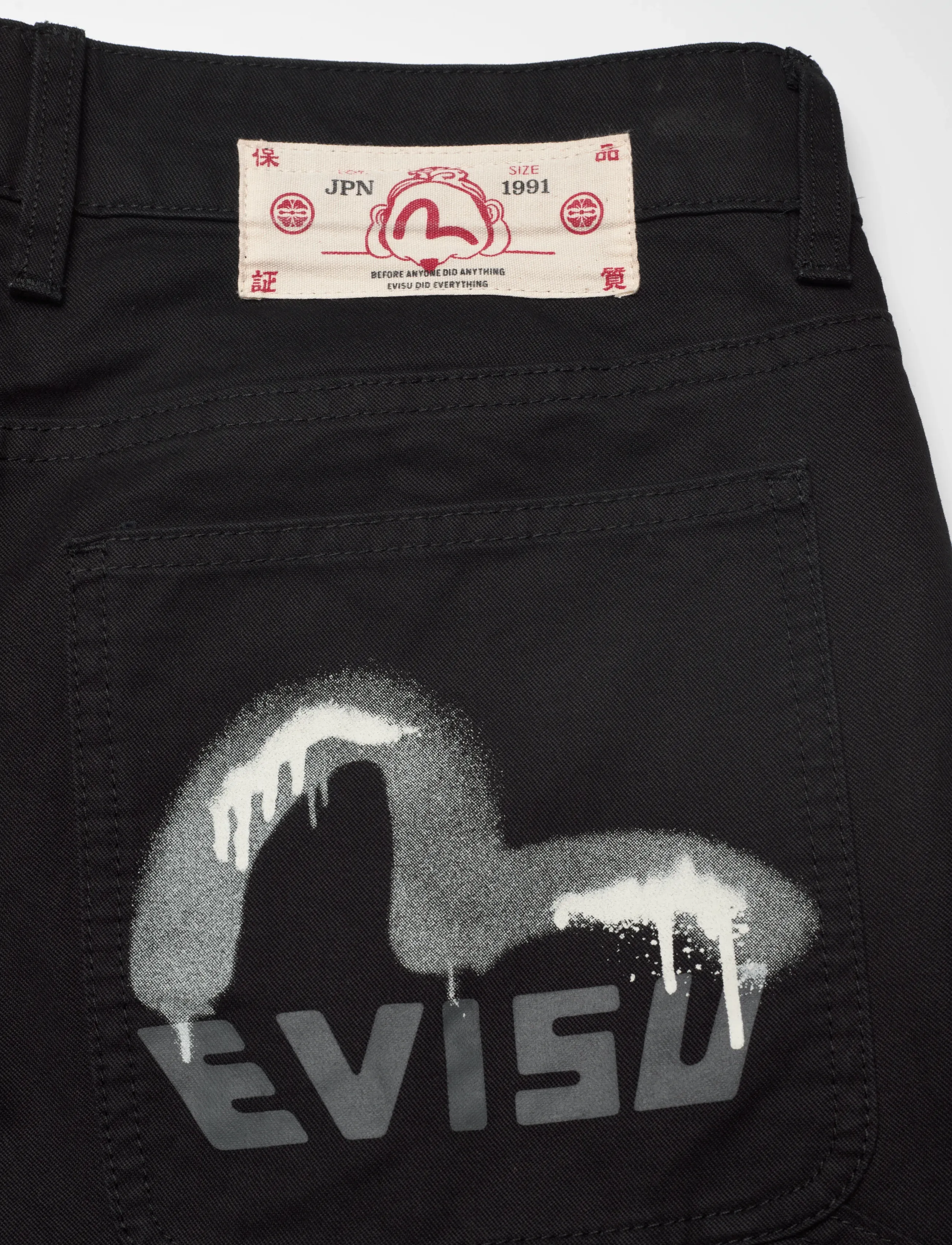Evisu - SEAGULL PRINTED CHINO PANTS - chinos - black - 4