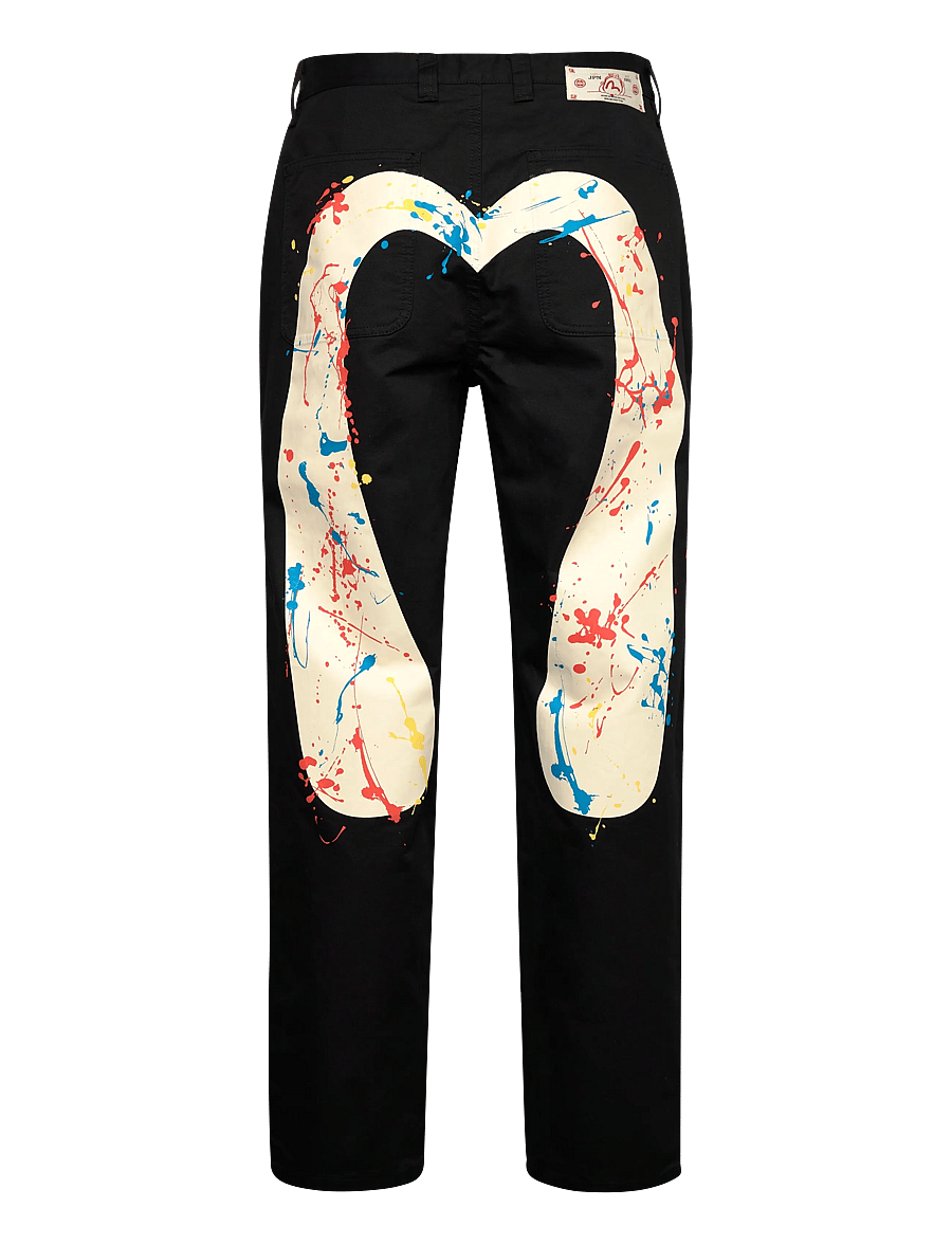 Evisu - SPLASH DAICOCK PRINTED CHINO - chinos - black - 2
