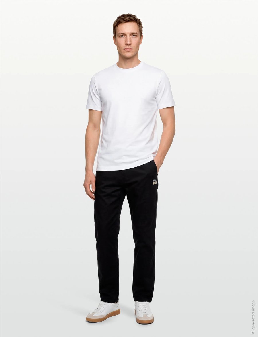 Evisu - SPLASH DAICOCK PRINTED CHINO - chinos - black - 0