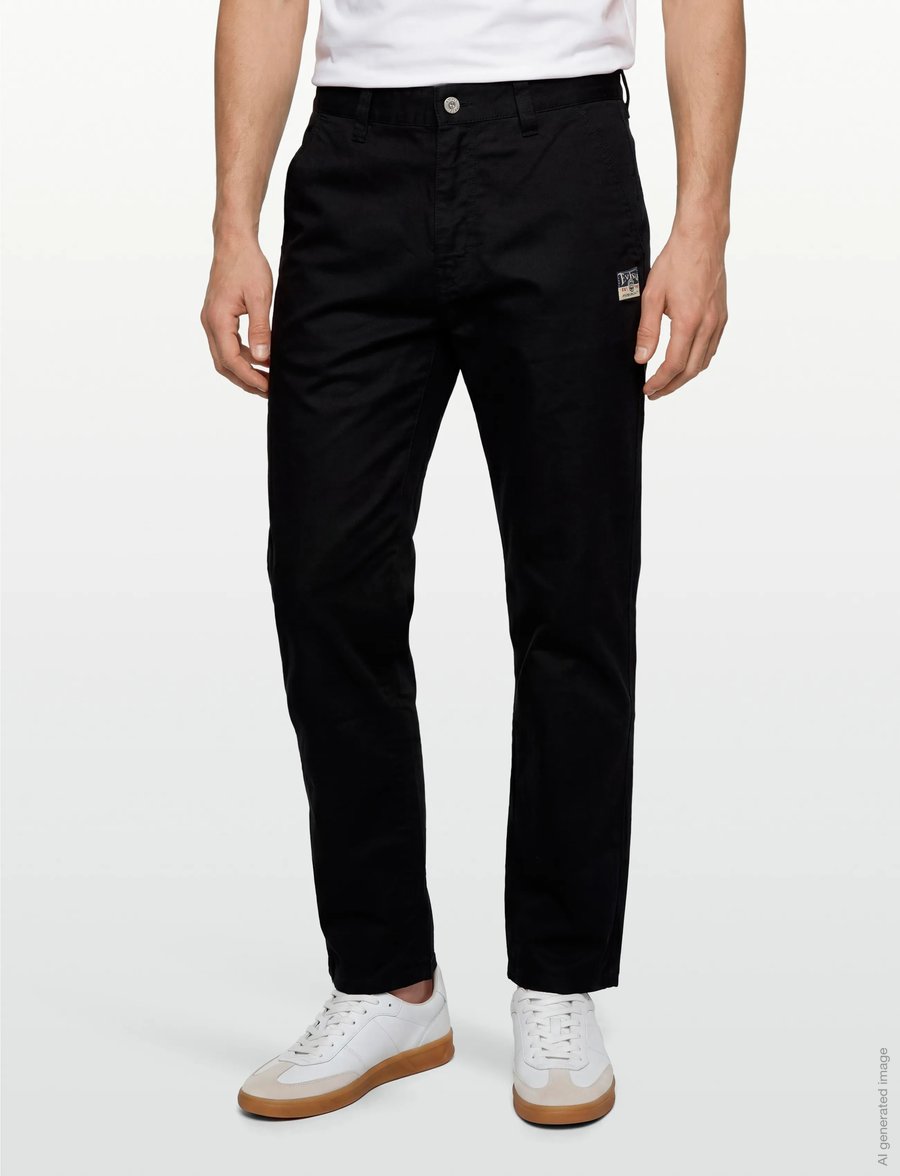 Evisu - SPLASH DAICOCK PRINTED CHINO - chinos - black - 3