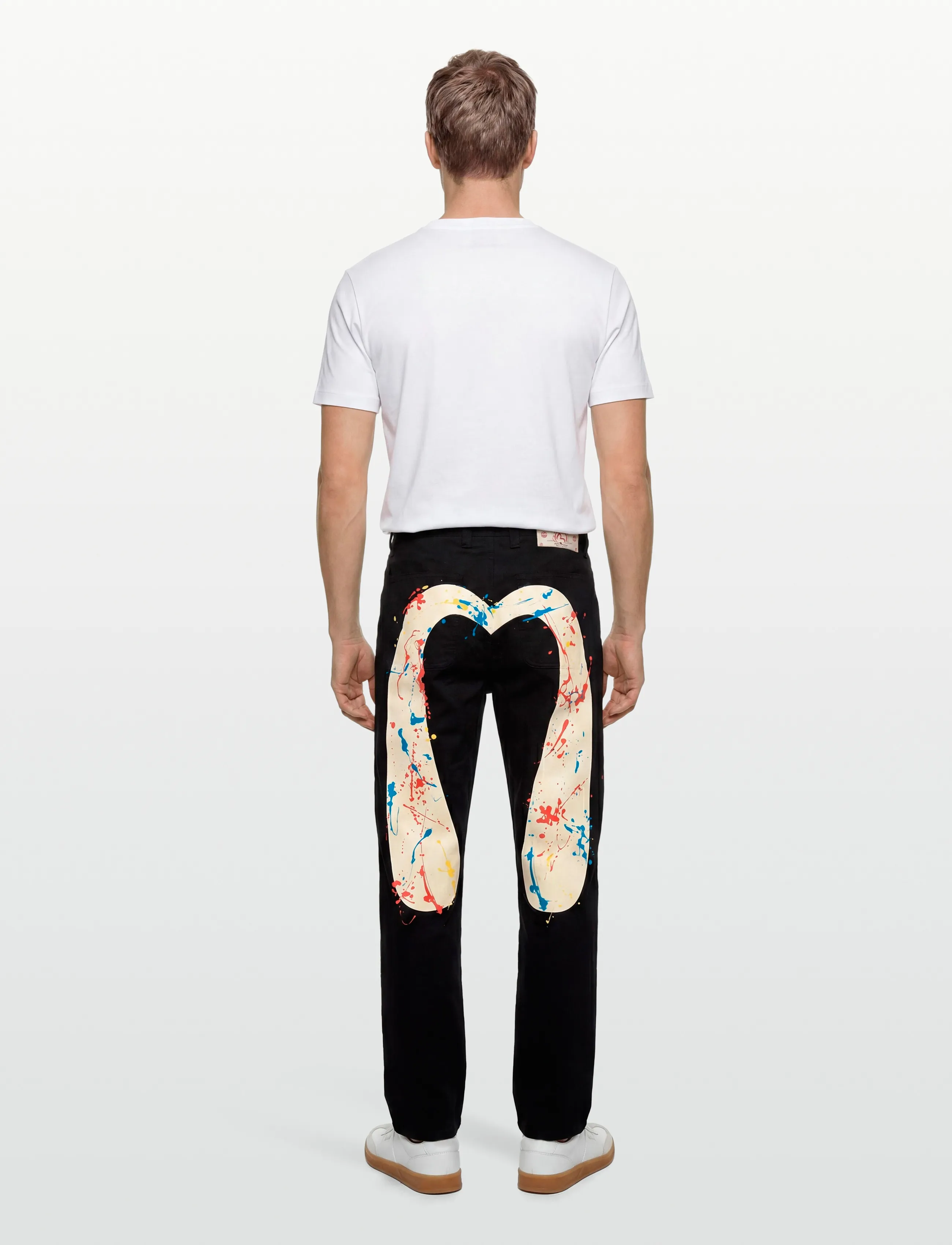 Evisu - SPLASH DAICOCK PRINTED CHINO - chinos - black - 4