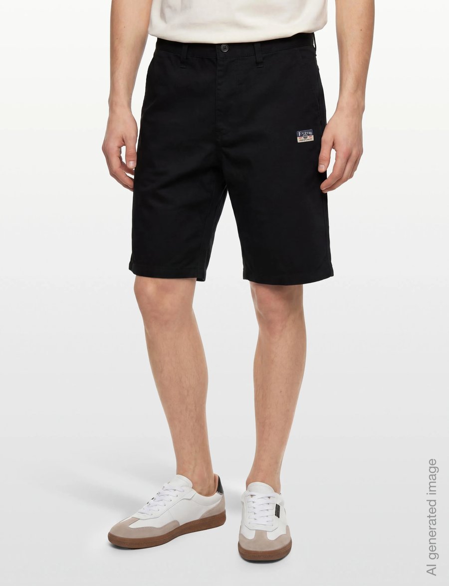 Evisu - SEAGULL PRINTED WOVEN SHORTS - freizeitshorts - black - 3