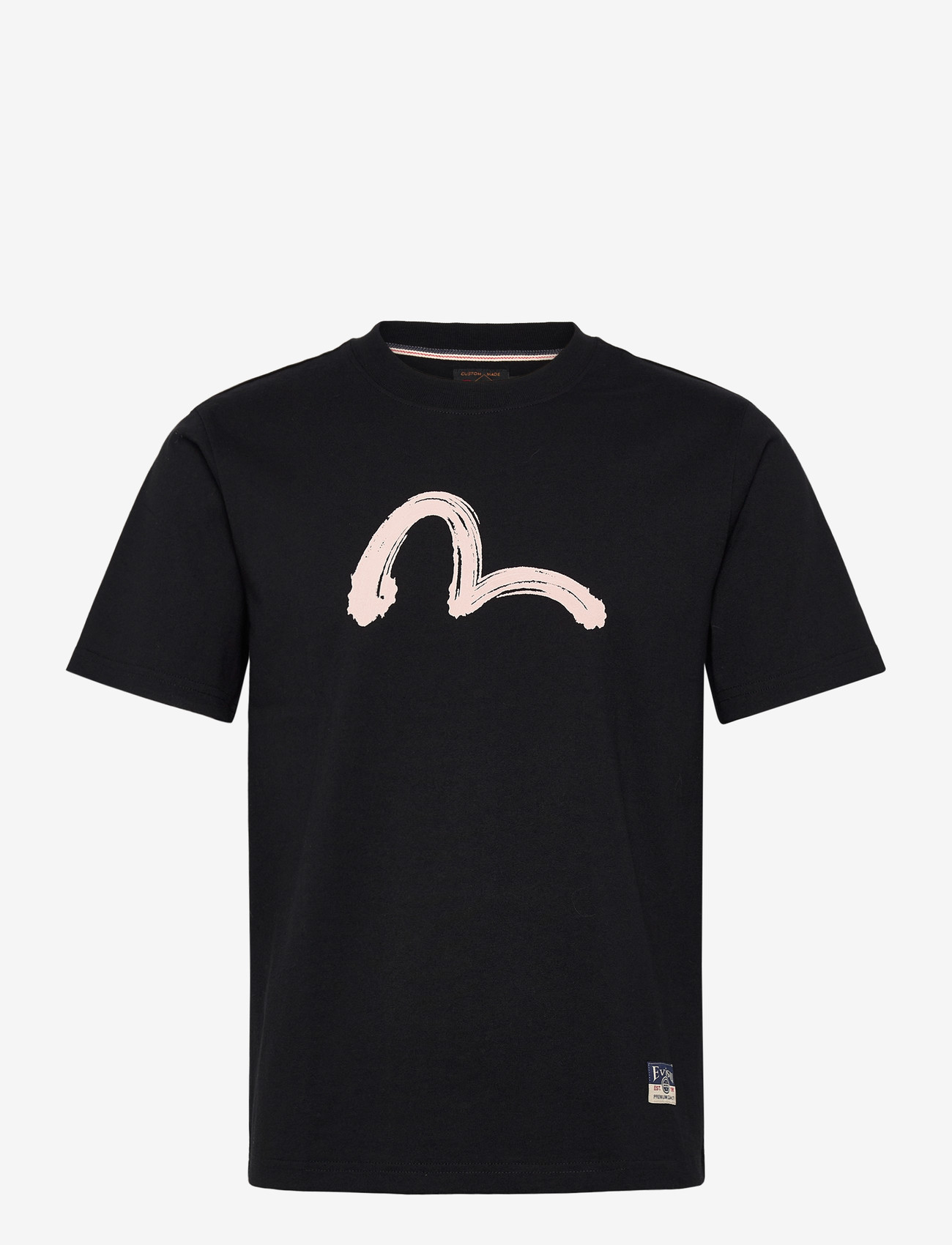 Evisu - HAND BRUSH SEAGULL PRINTED SS TEE - lyhythihaiset - black - 0