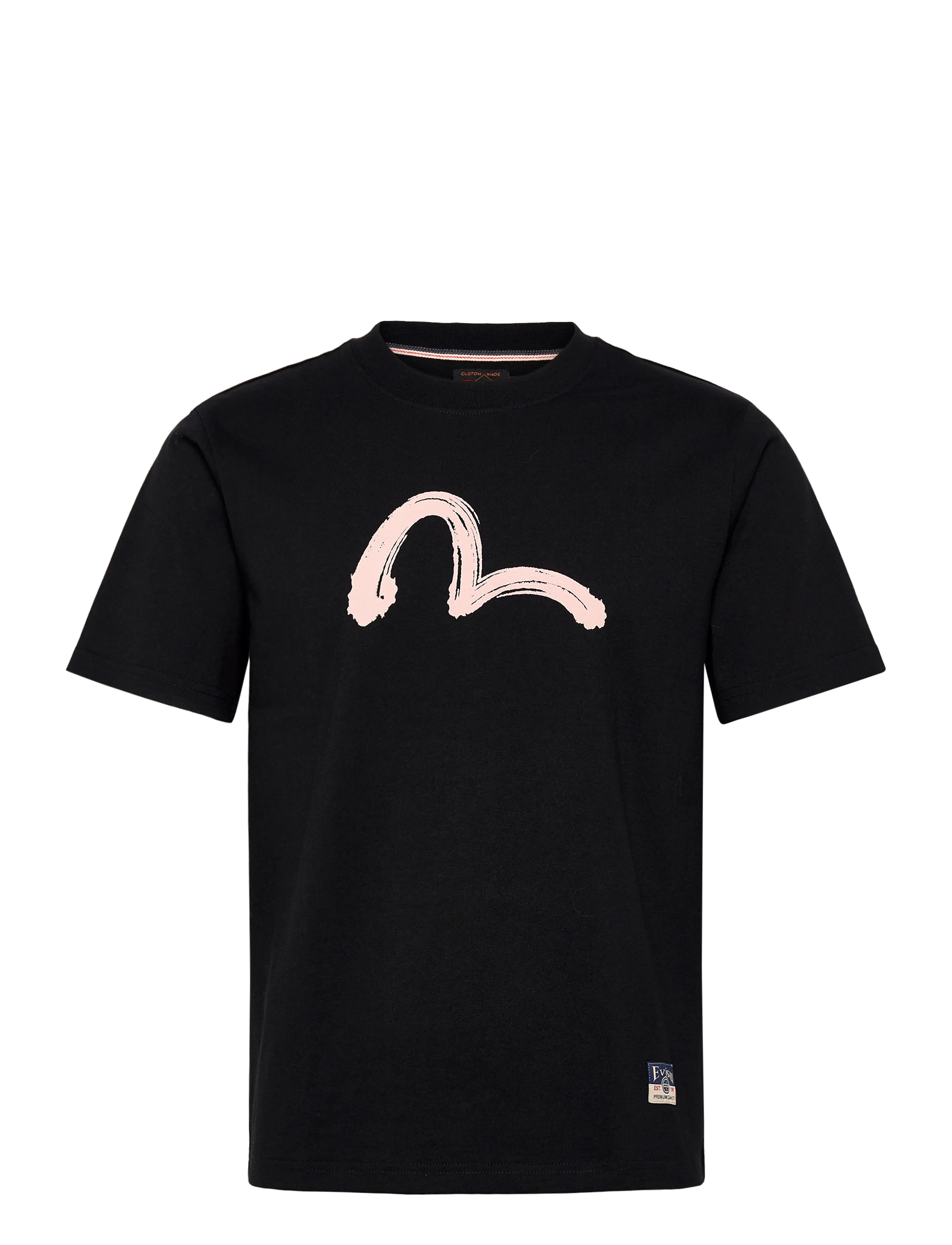 Evisu HAND BRUSH SEAGULL PRINTED SS TEE - T-shirts - BLACK / black