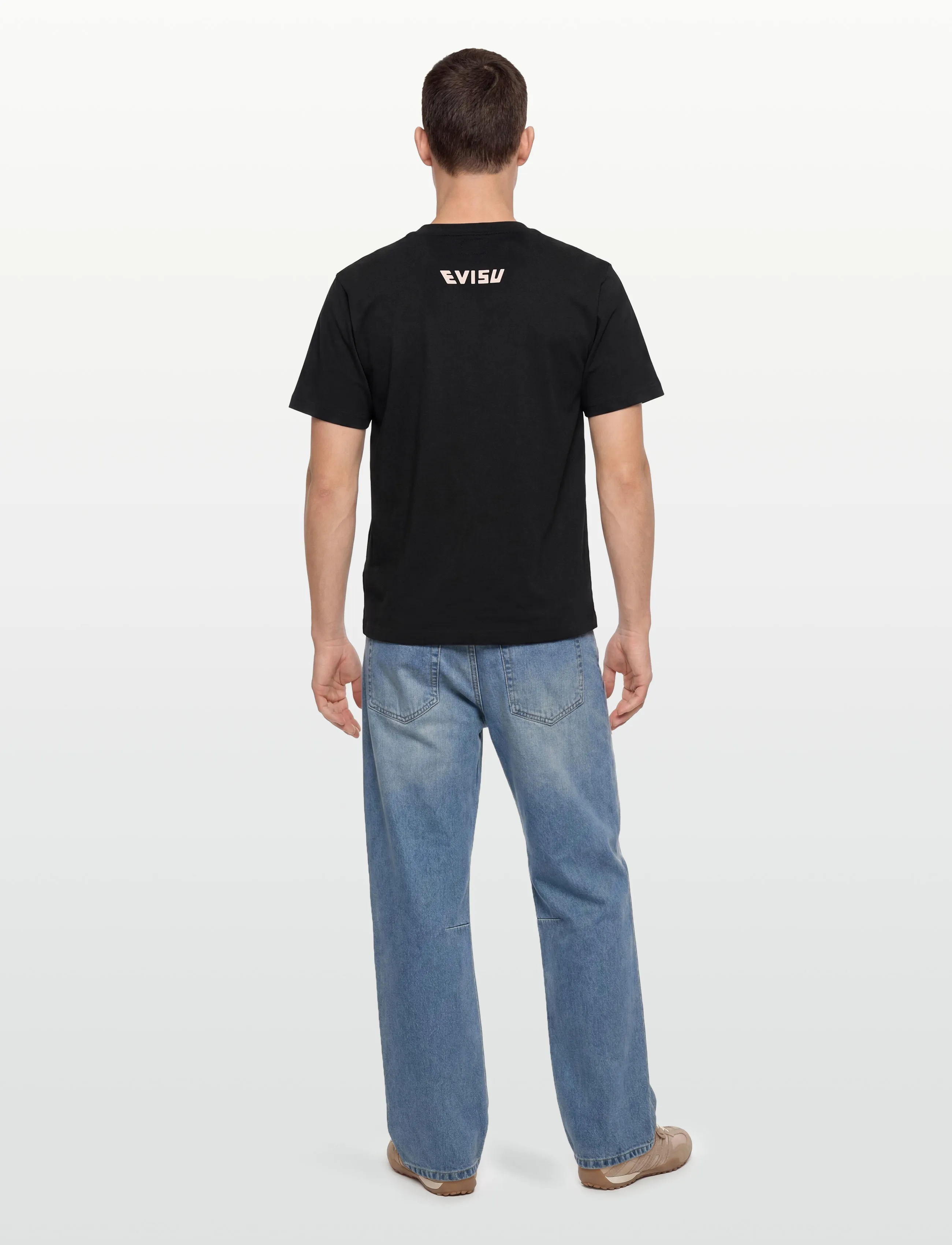 Evisu - HAND BRUSH SEAGULL PRINTED SS TEE - black - 4