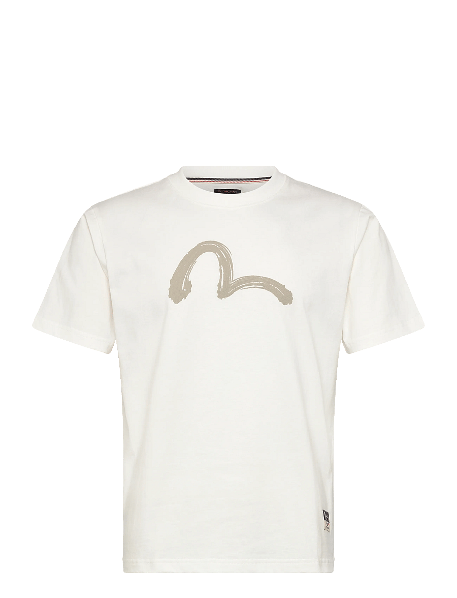 Evisu - HAND BRUSH SEAGULL PRINTED SS TEE - lühikeste varrukatega t-särgid - off white - 1