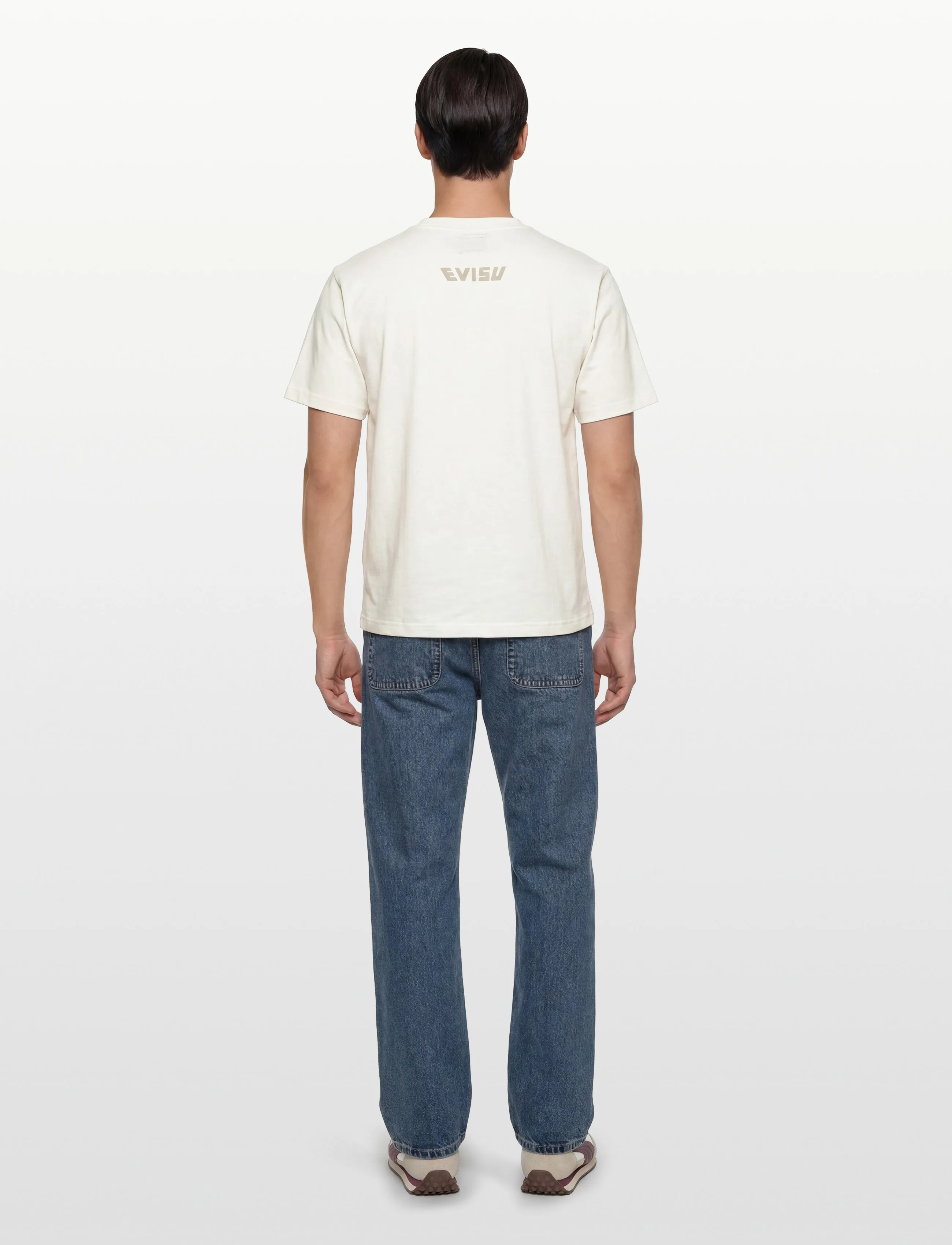 Evisu - HAND BRUSH SEAGULL PRINTED SS TEE - kortærmede t-shirts - off white - 4