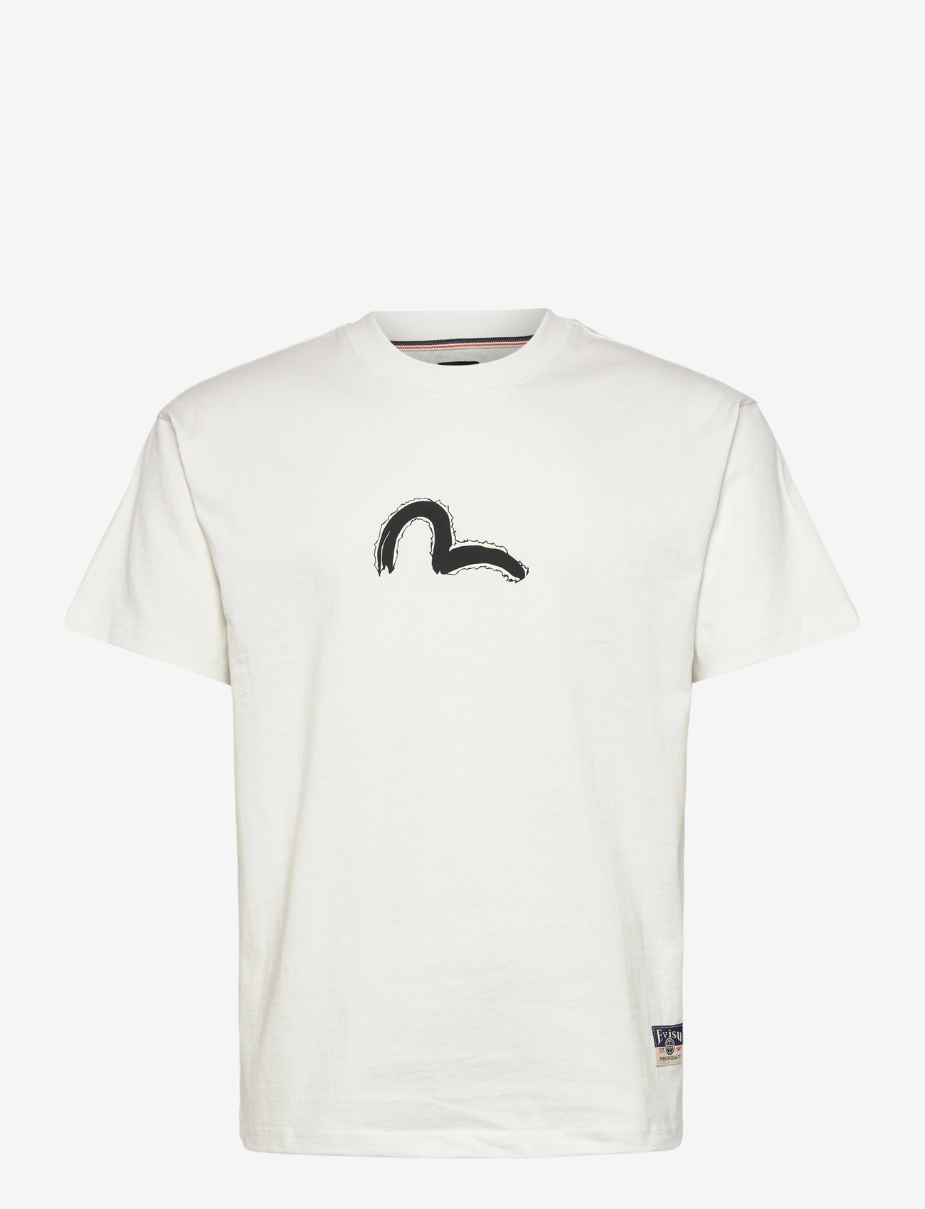 Evisu - HAND BRUSH DAICOCK PRINTED SS TEE - kortærmede t-shirts - ecru - 0