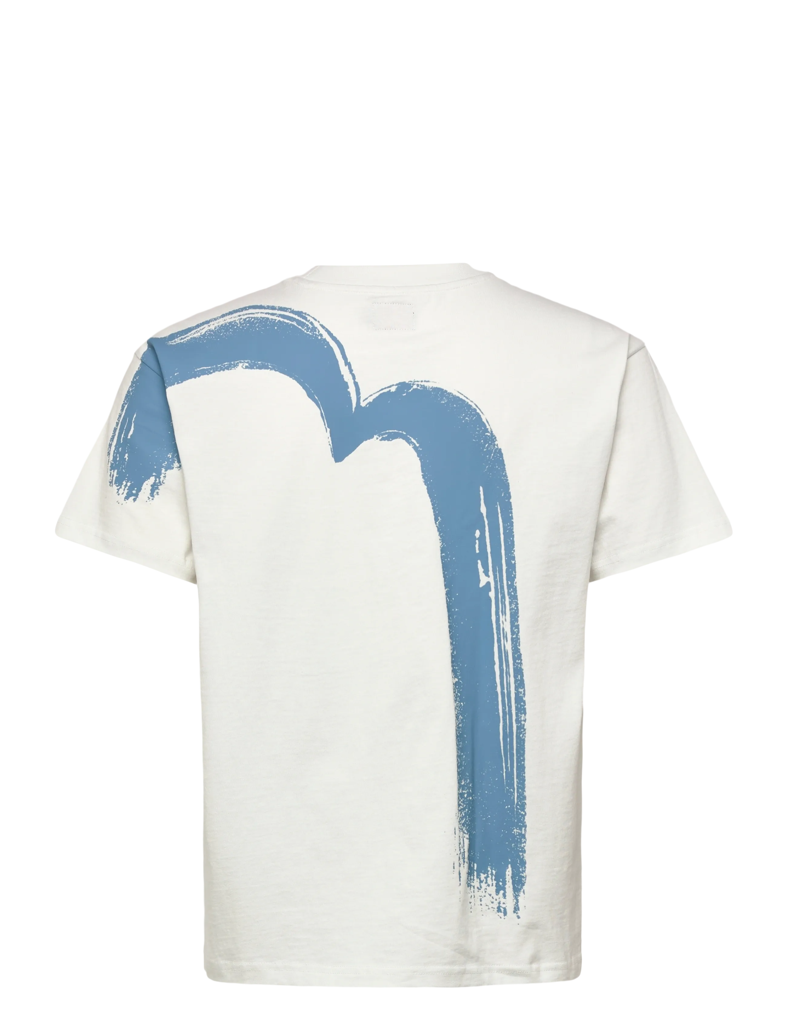 Evisu - HAND BRUSH DAICOCK PRINTED SS TEE - kortärmade t-shirts - ecru - 1