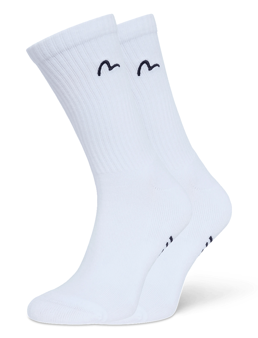 Evisu - HT, SEAGULL EMB. LONG SOCKS - urheilusukat - off white - 0