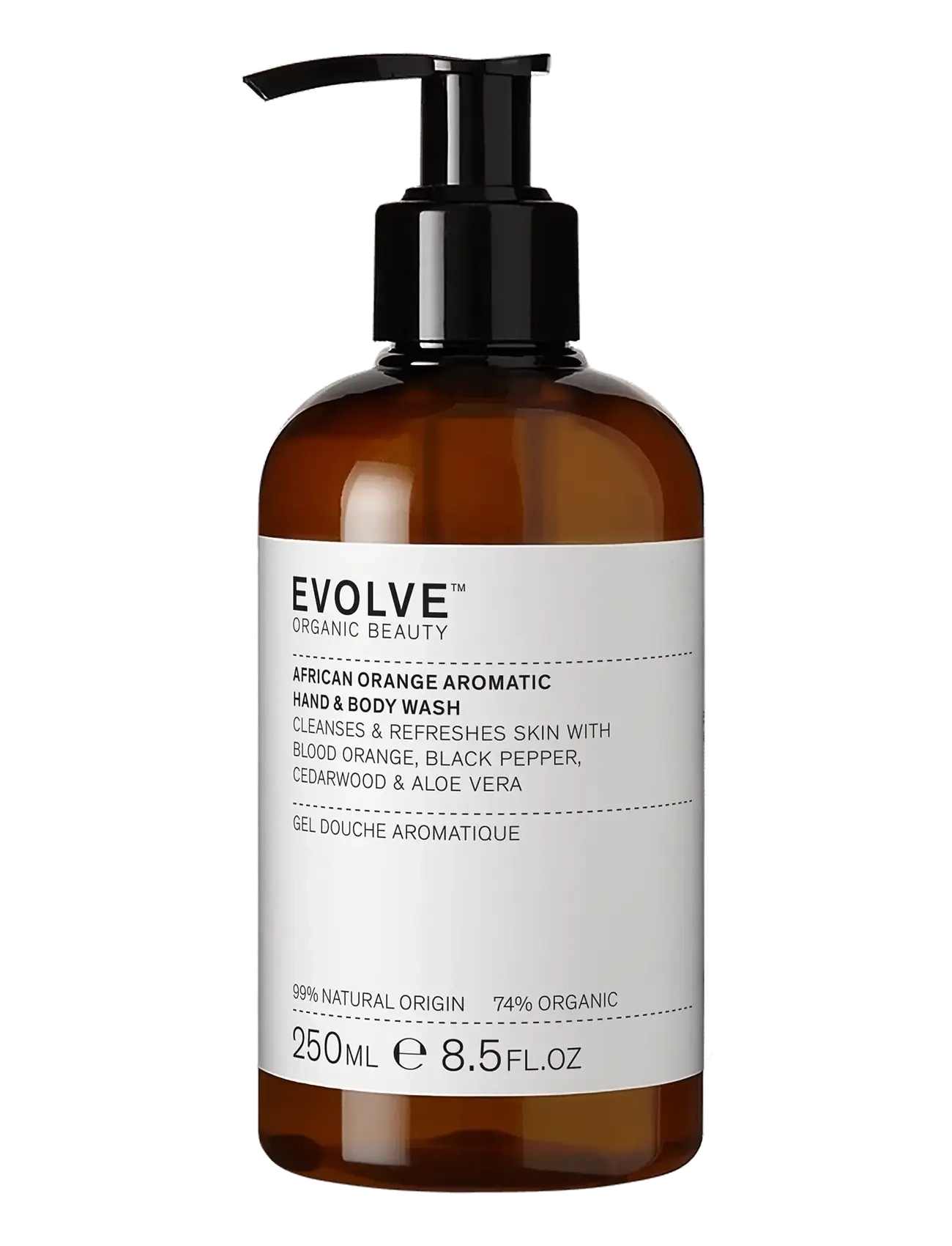 Evolve Organic Beauty Evolve Organic Beauty African Orange Aromatic Hand & Body Wash 250 ml - Shower gel & Bruseolier - CLEAR / undefined