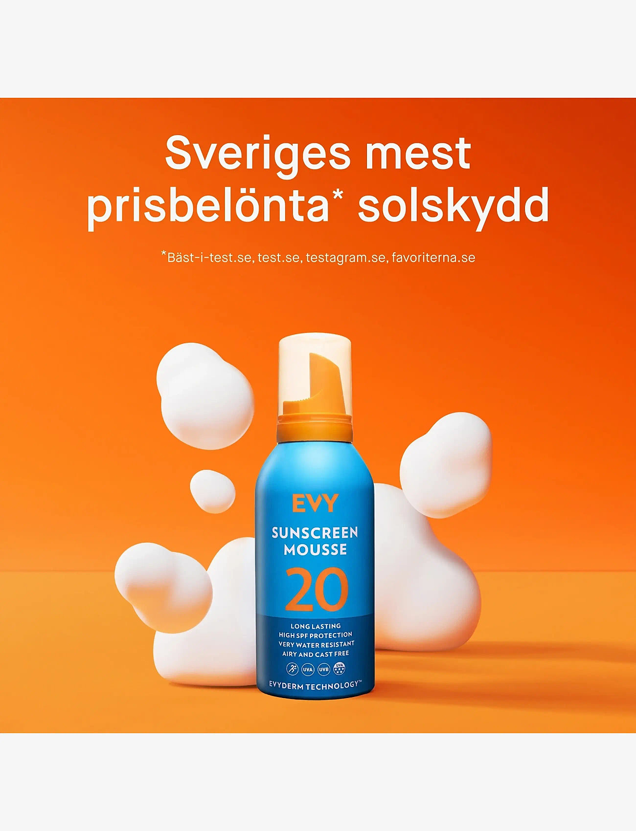 EVY Technology - Sunscreen mousse SPF 20, 150 ml - kropp - no colour - 1