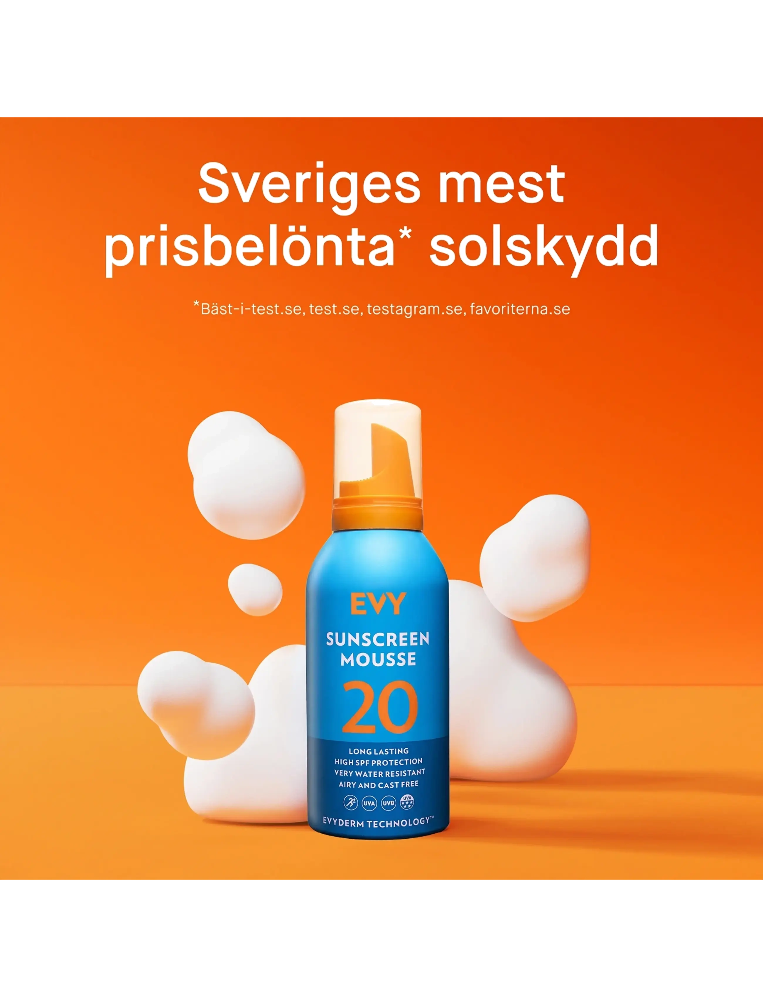 EVY Technology - Sunscreen mousse SPF 20, 150 ml - kropp - no colour - 1