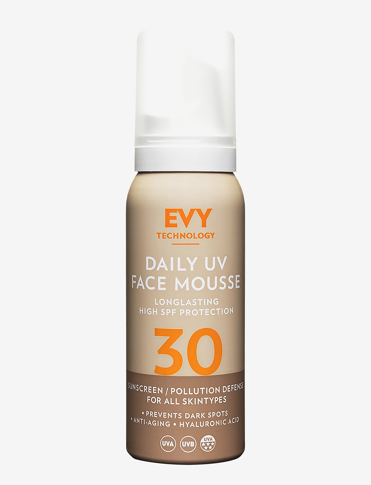 EVY Technology - Daily UV Face mousse, 75 ml - solcremer til ansigt - no colour - 0