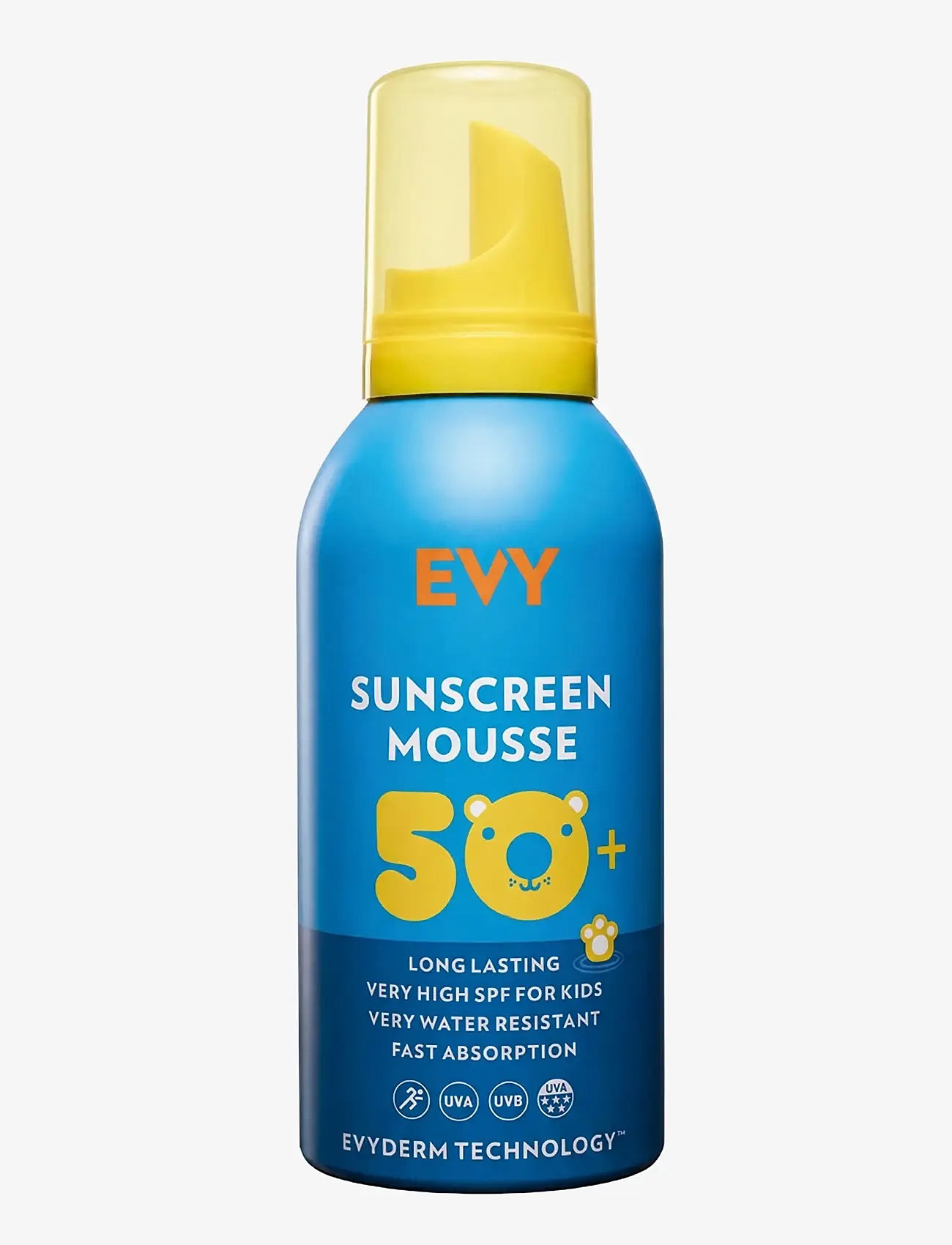 EVY Technology - Sunscreen mousse SPF 50, KIDS face and body, 150 ml, - för barnen - no colour - 0