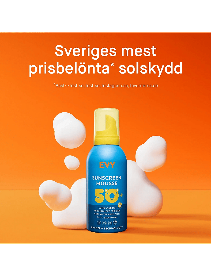 EVY Technology - Sunscreen mousse SPF 50, KIDS face and body, 150 ml, - för barnen - no colour - 1