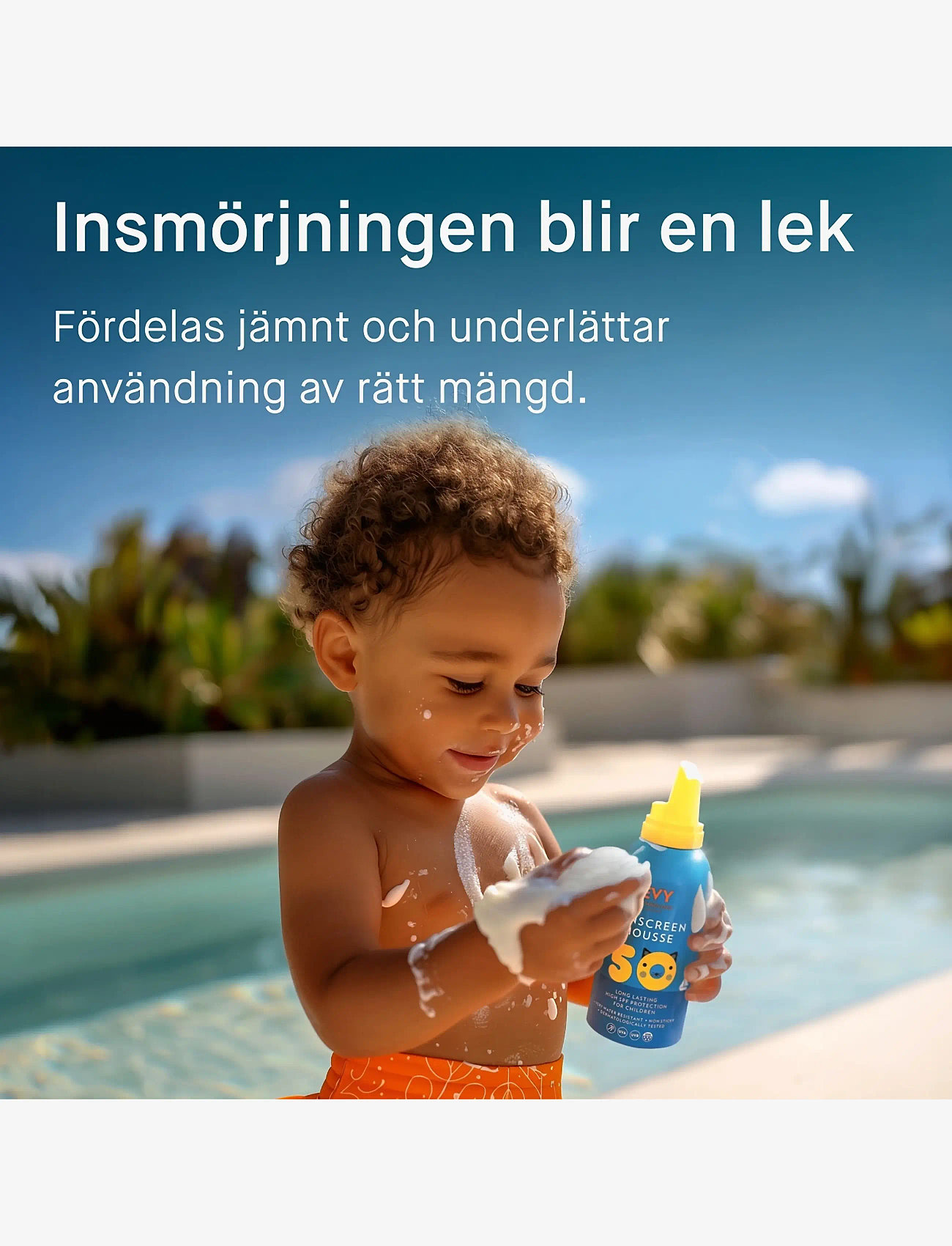 EVY Technology - Sunscreen mousse SPF 50, KIDS face and body, 150 ml, - för barnen - no colour - 3