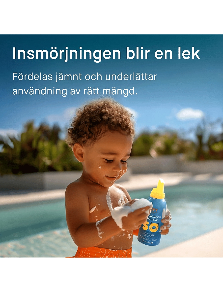 EVY Technology - Sunscreen mousse SPF 50, KIDS face and body, 150 ml, - för barnen - no colour - 3