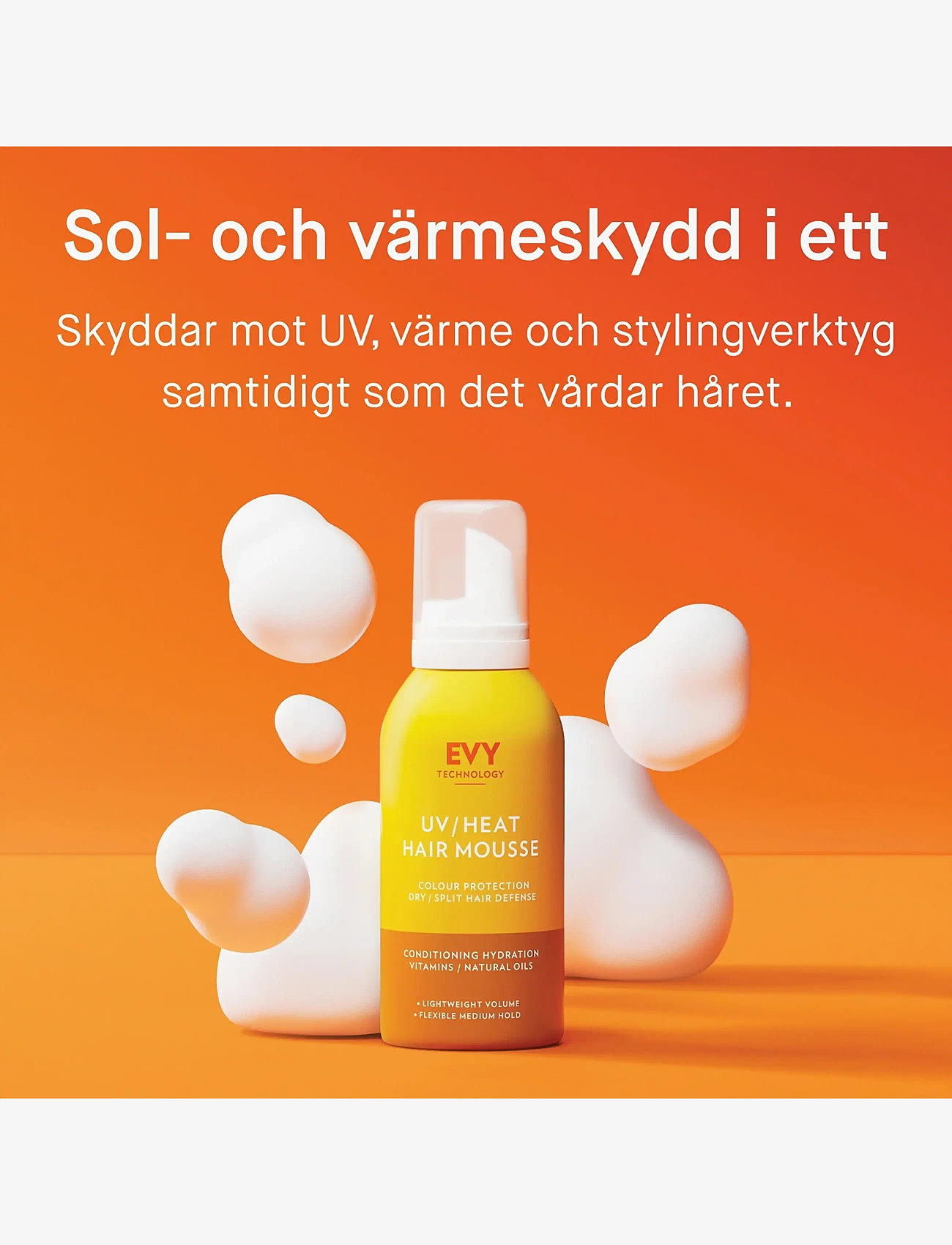 EVY Technology - UV / Heat Hair mousse, 150 ml - hår - no colour - 1
