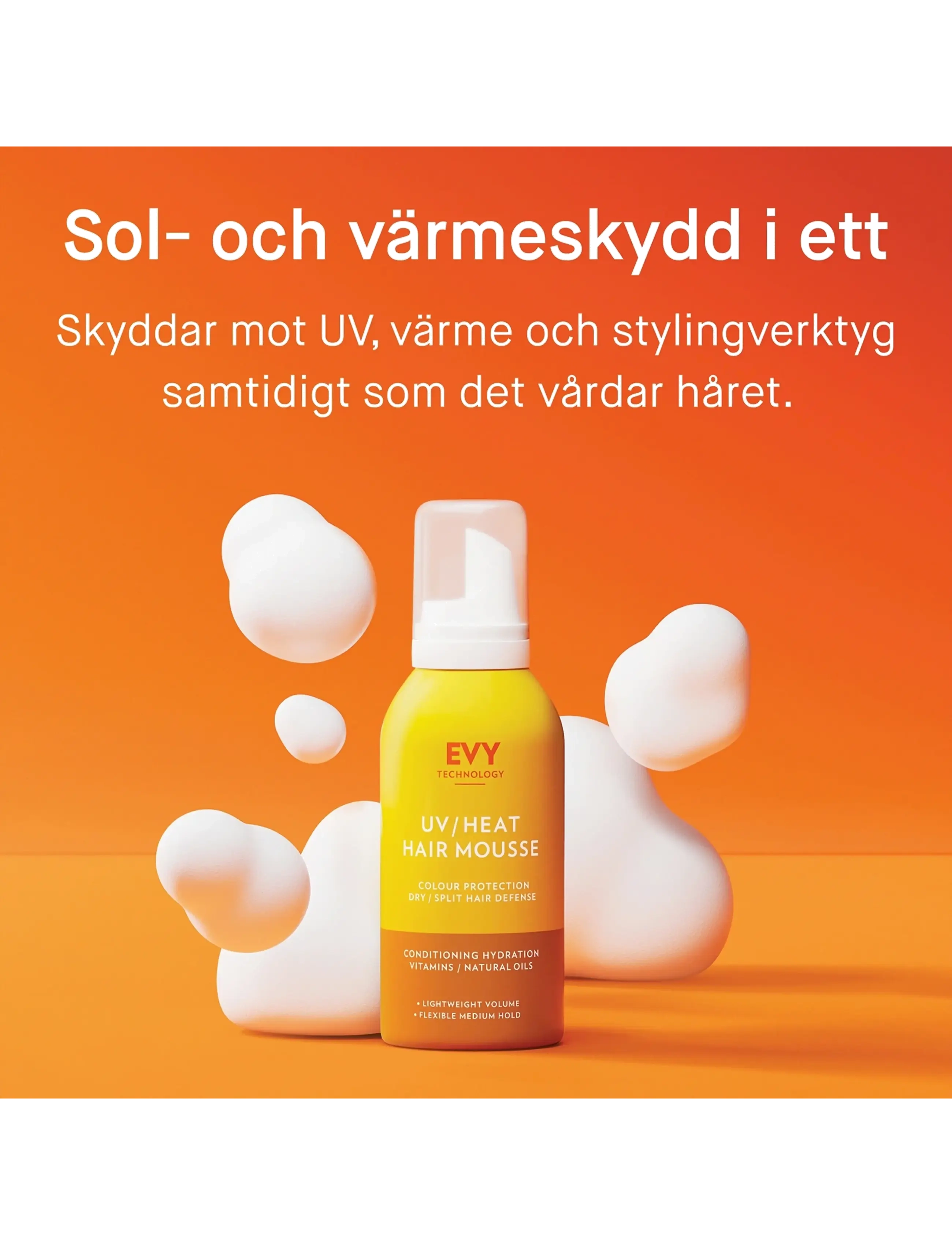 EVY Technology - UV / Heat Hair mousse, 150 ml - hår - no colour - 1