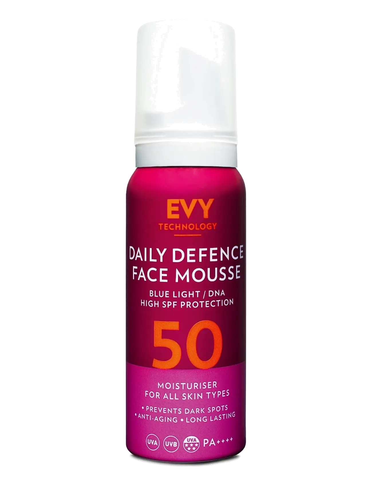 EVY Technology Melanoma awareness Defence Face mousse, 75 ml - Hudvård - 1017 / clear