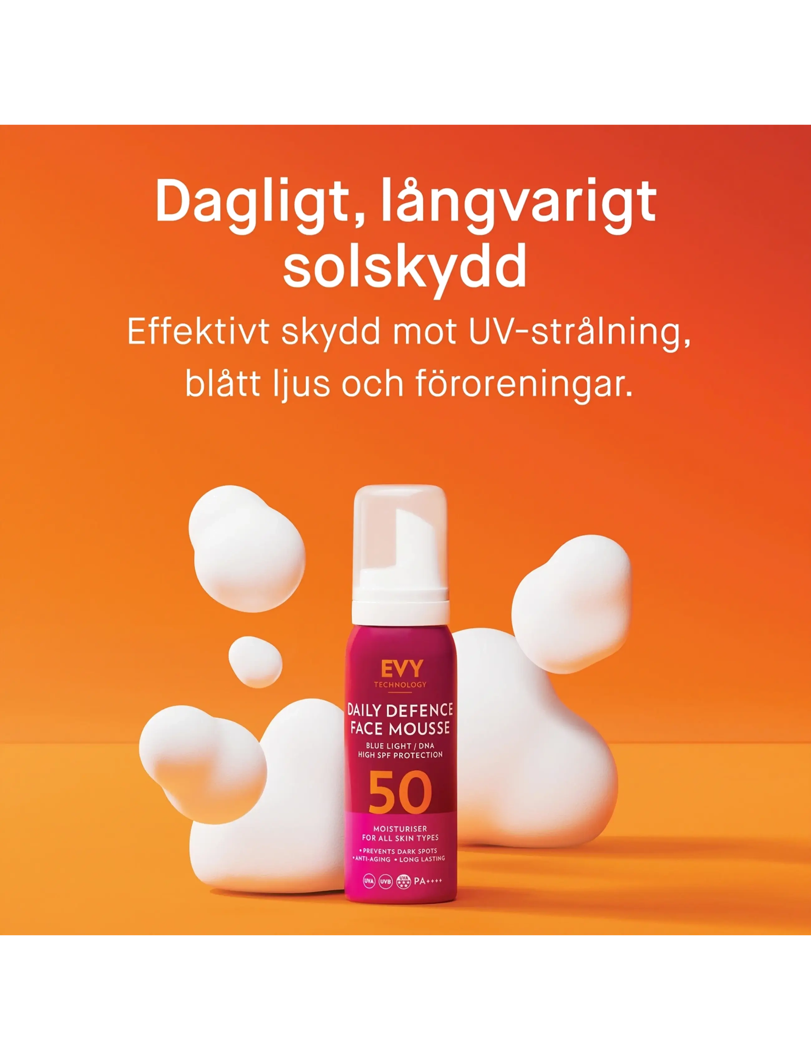 EVY Technology - Melanoma awareness Defence Face mousse, 75 ml - ansikte - 1017 - 1