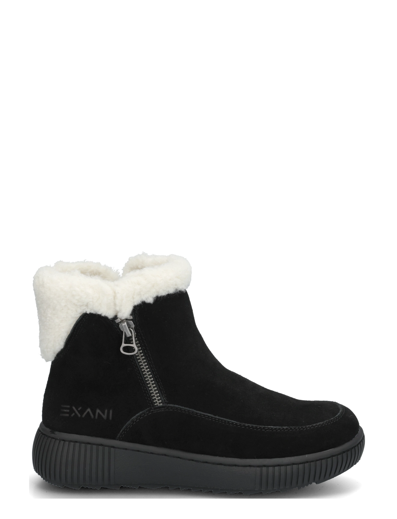 Exani - MALVA FUR W - madalad poolsaapad - black - 2