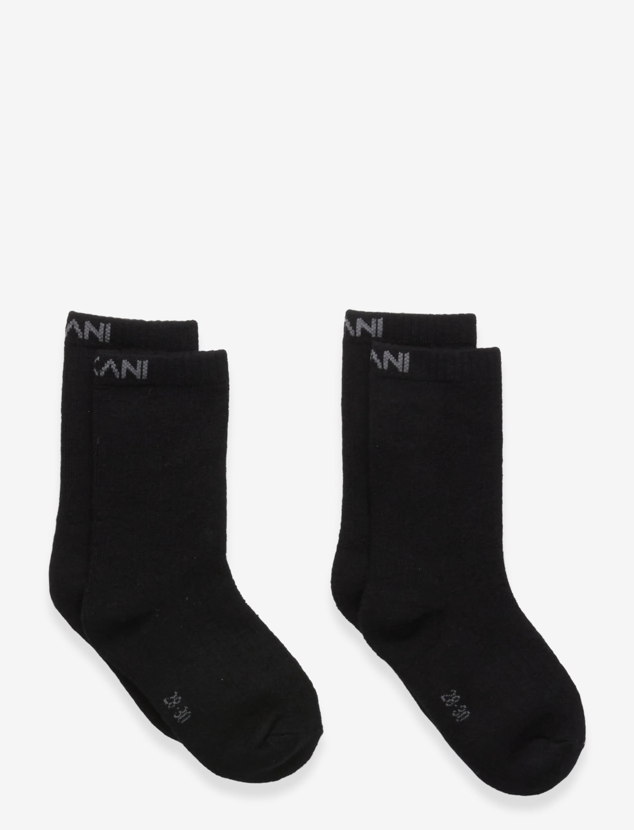 Exani - ULLSTRUMPA 2-PACK JR - efterårstøj - black - 0