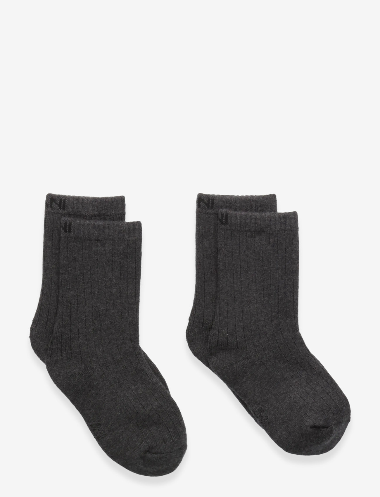 Exani - ULLSTRUMPA 2-PACK JR - efterårstøj - dark grey - 0
