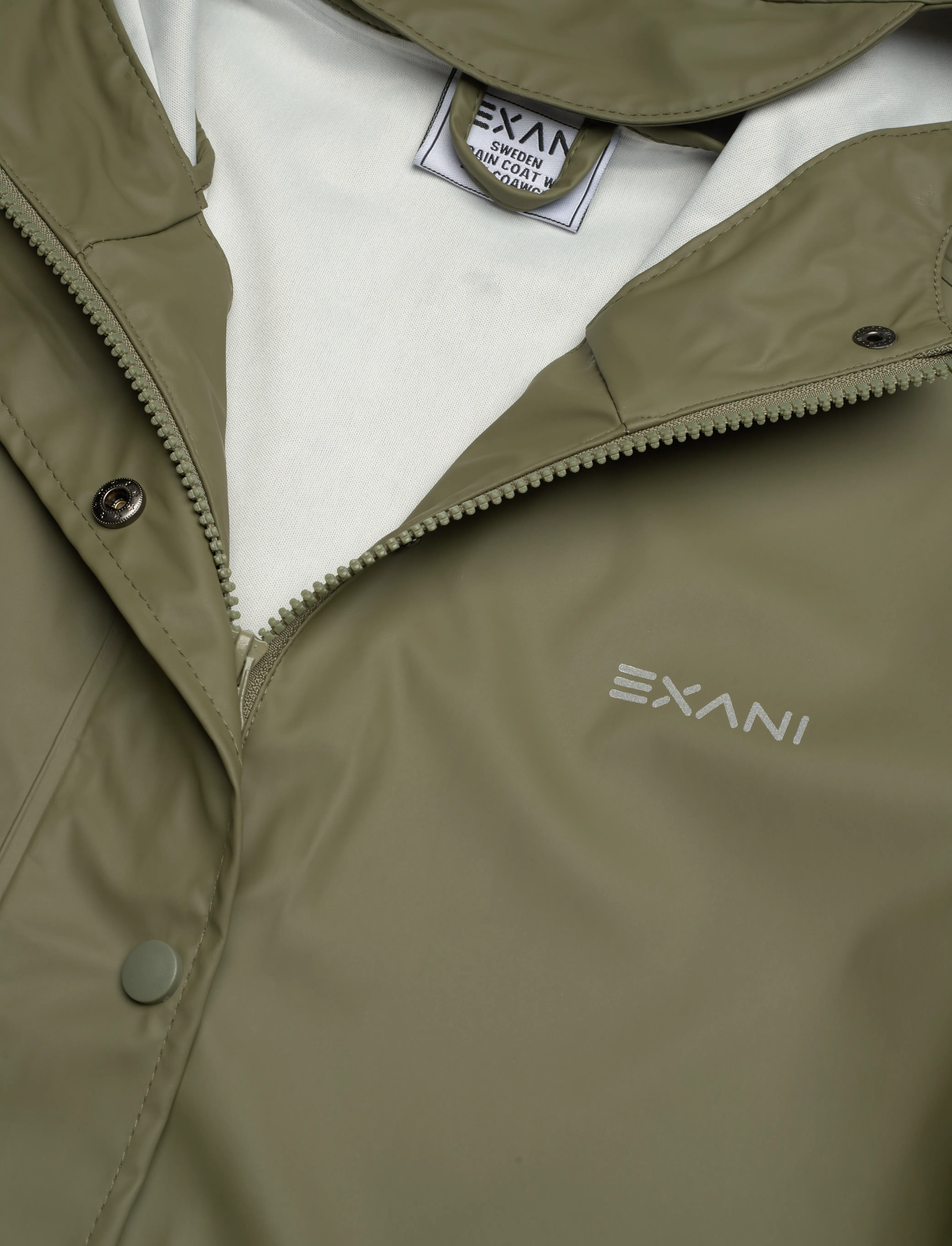 Exani - RAIN COAT W - lyhyet takit - green - 2