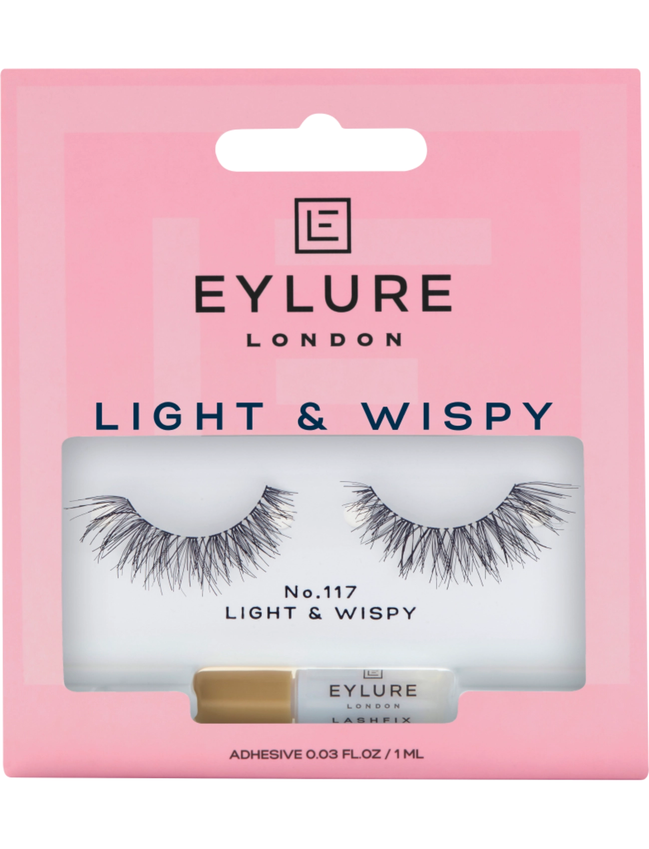 Eylure False Lashes Light & Wispy No 117, Vippe, Sort, Str: ONE SIZE