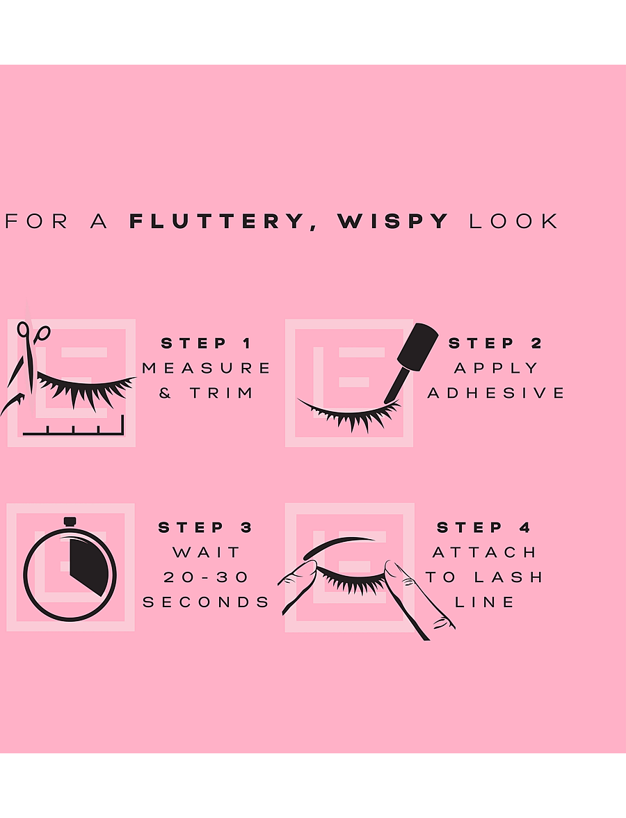 Eylure - Eylure False Lashes Light & Wispy No 117 - black - 1