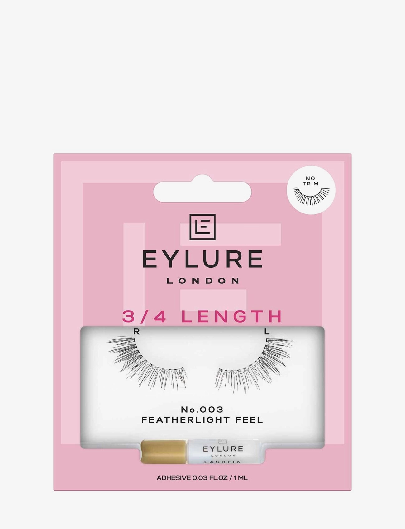 Eylure False Lashes 3/4 Length No 003, Vippe, Nude, Str: 1 PAIR