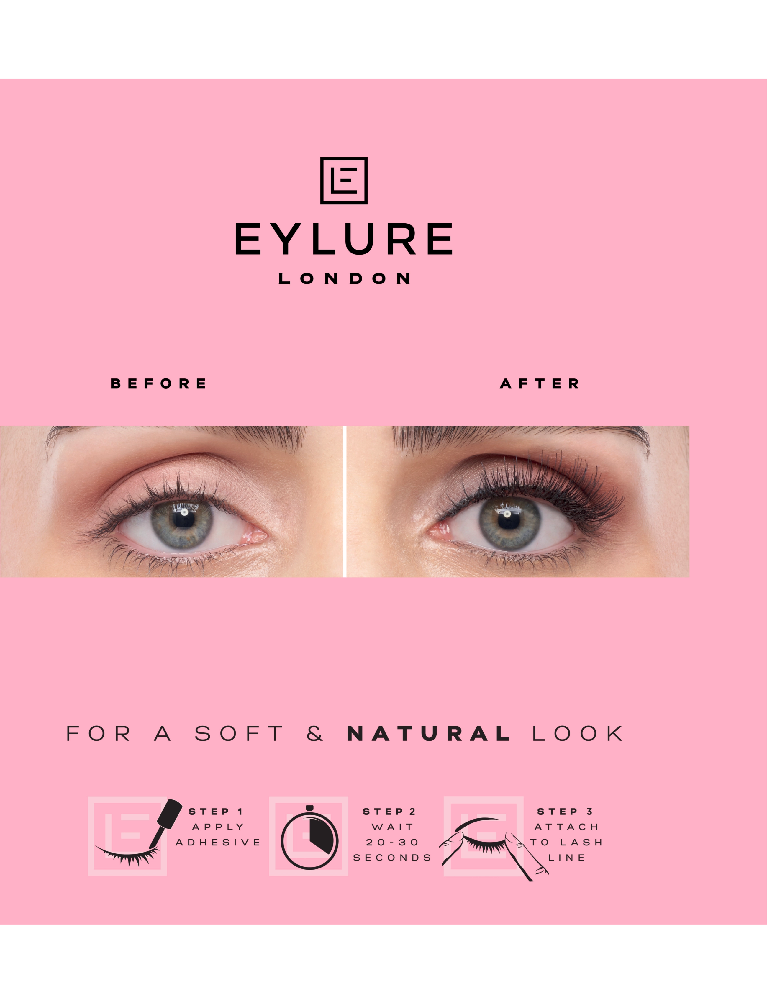 Eylure - Eylure False Lashes 3/4 Length No 003 - black - 2