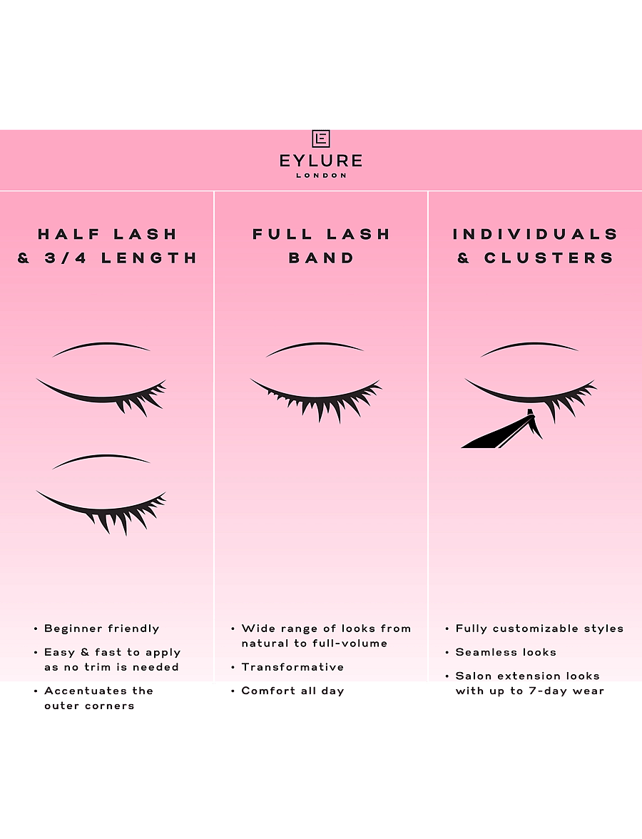 Eylure - Eylure False Lashes 3/4 Length No 003 - makeup - black - 4