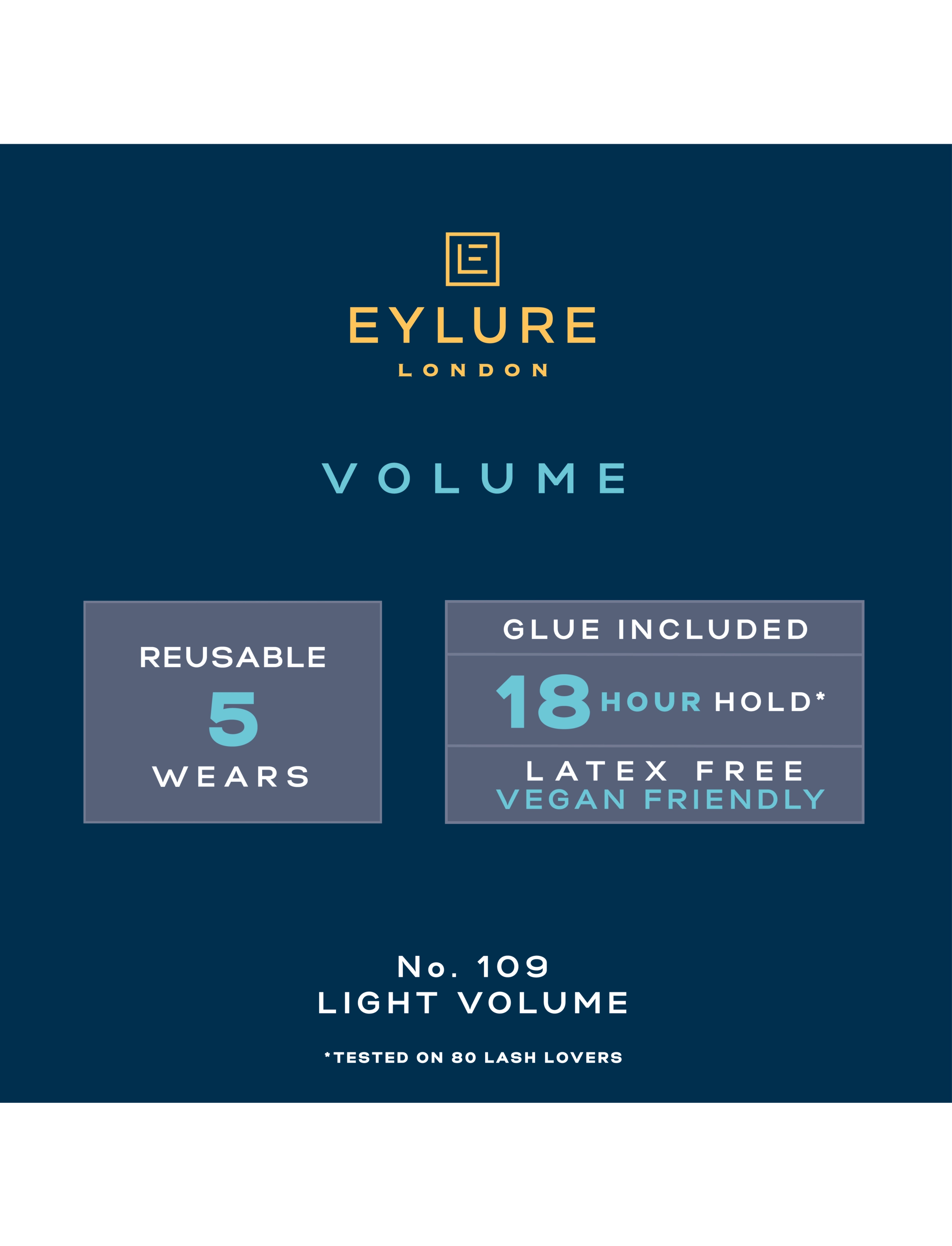 Eylure Eylure False Lashes Volume No.109 - Smink - BLACK / black