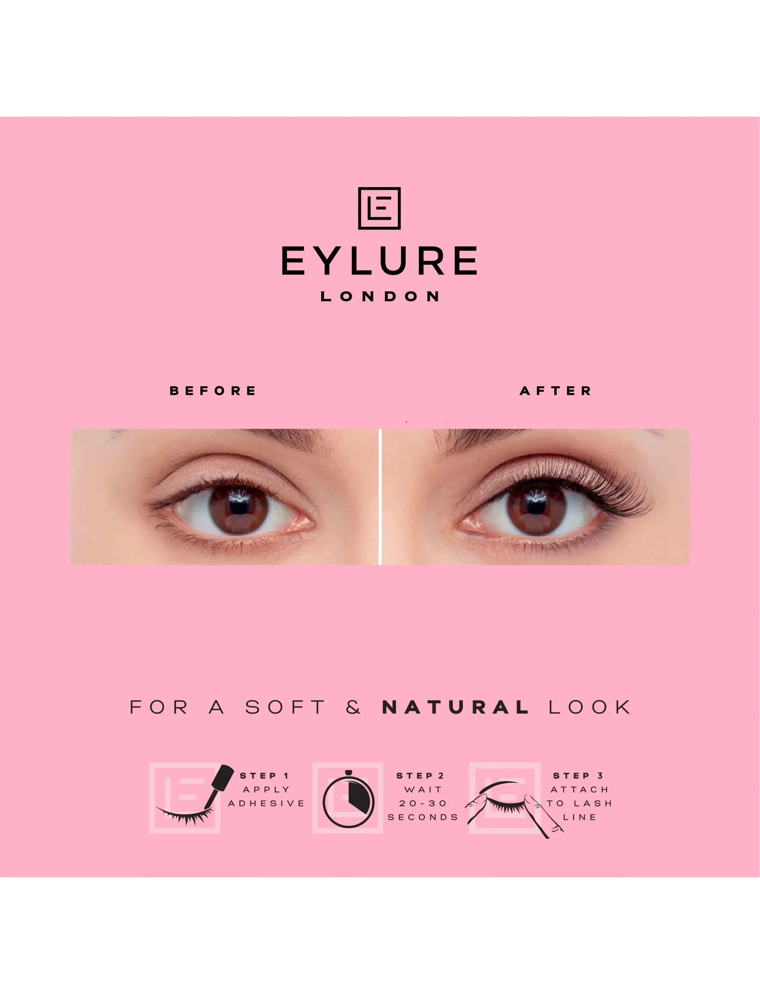Eylure - Eylure False Lashes 3/4 Length No.009 - smink - black - 4