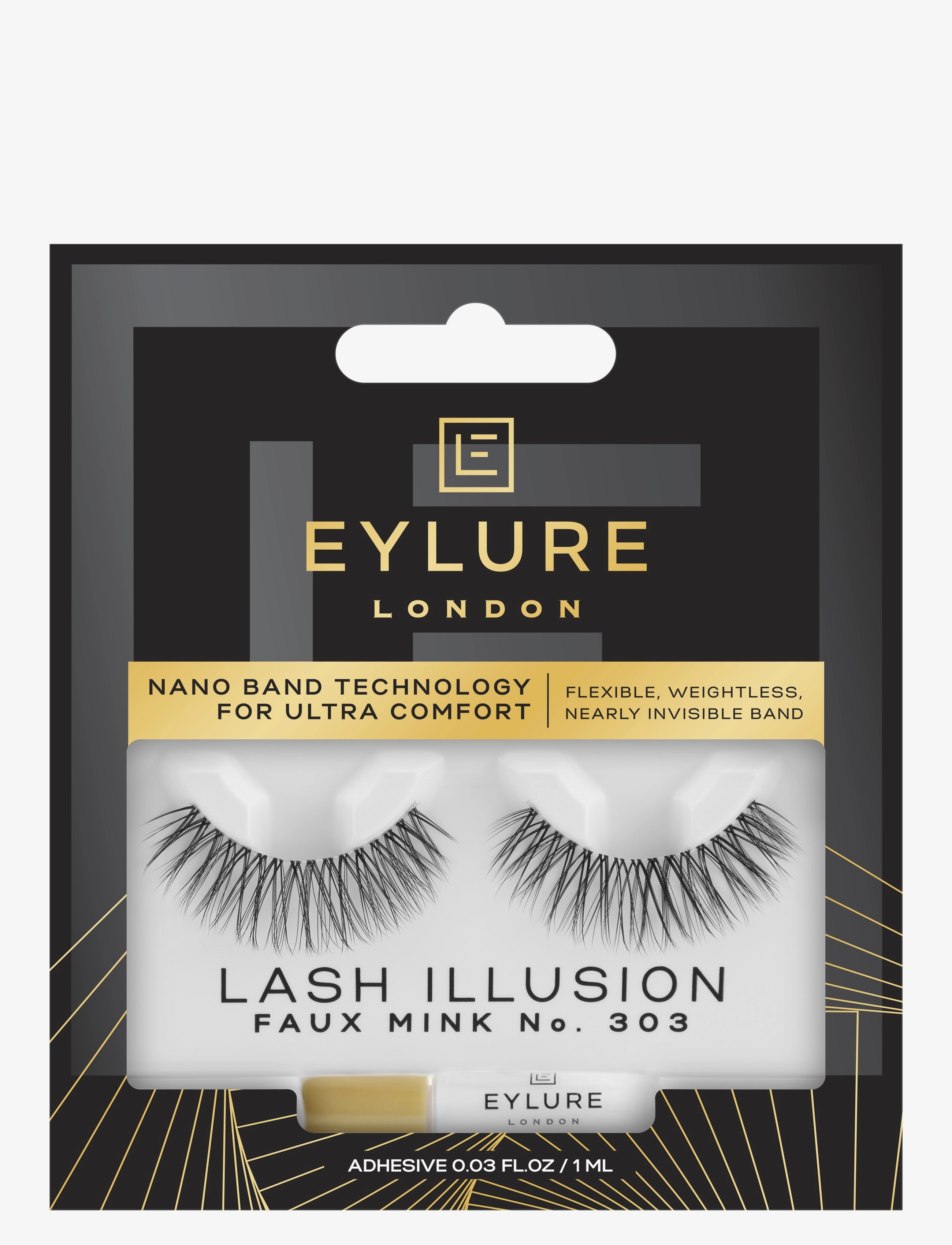 Eylure LASH ILLUSION No 303 - Lösögonfransar - BLACK / black