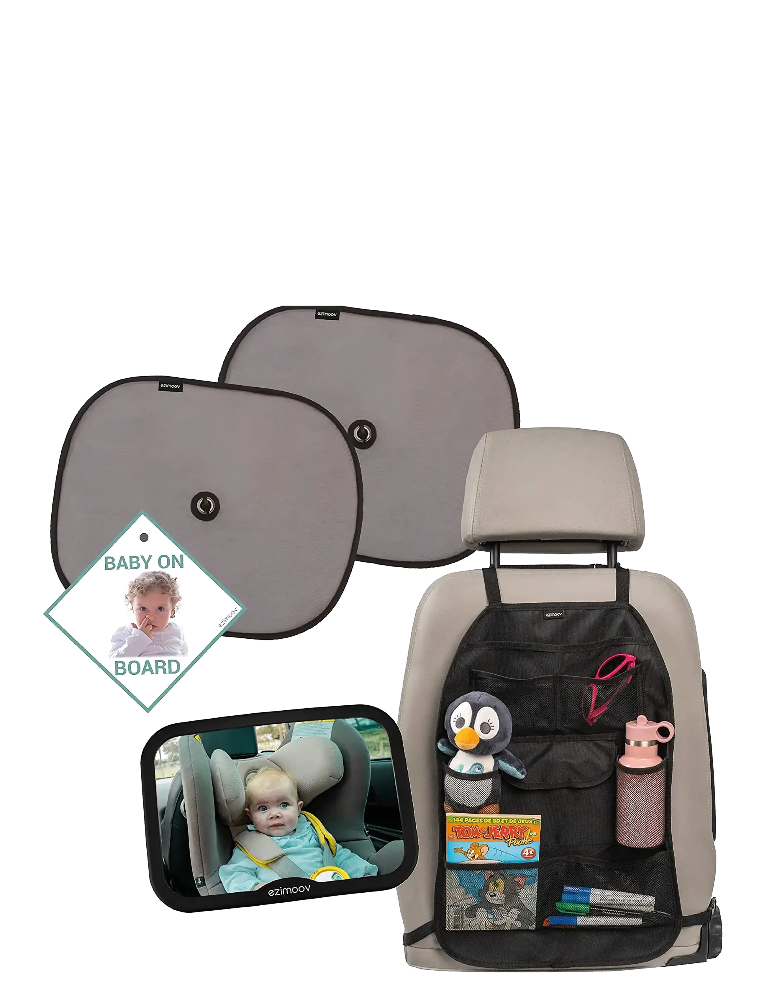 Ezimoov Ezi Travel Pack, Børn, Baby Bil Rejsepakke, Sort, Str: ONE SIZE