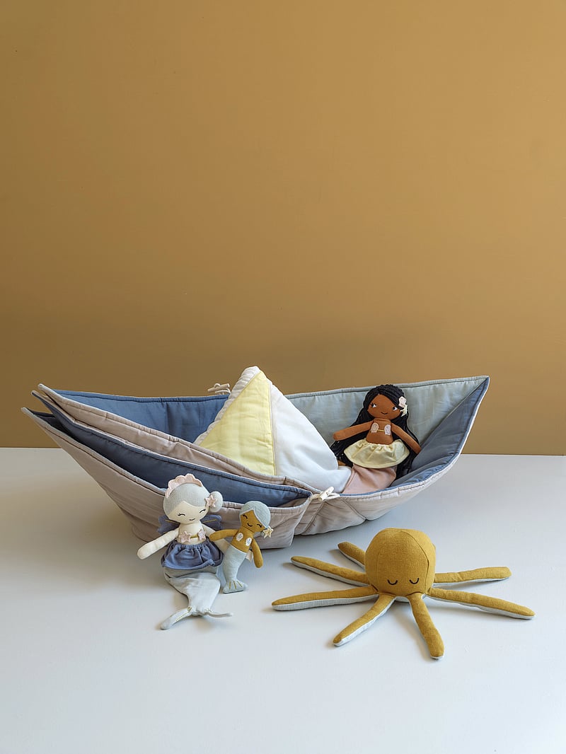 Fabelab - Rattle - Octopus - Ochre / Beach Gr - kõrinad - ochre - 3