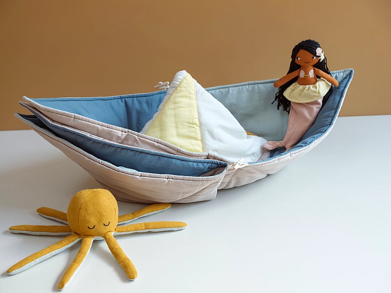 Fabelab - Rattle - Octopus - Ochre / Beach Gr - kõrinad - ochre - 4