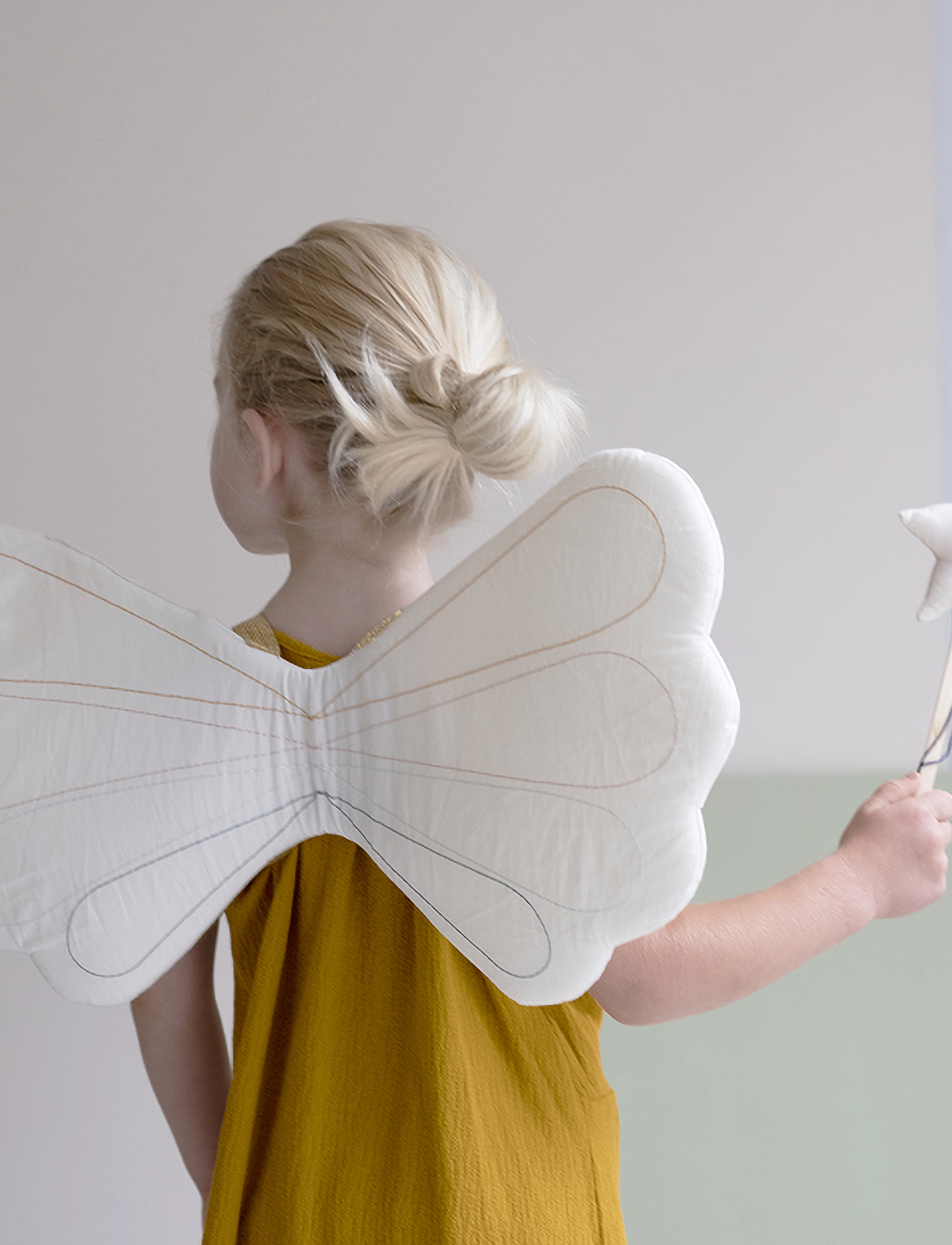 Fabelab Wings Rainbow Natural, Børn, Costumes Tilbehør, Hvid, Str: 65X 30CM