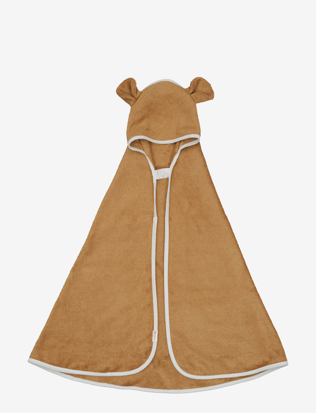 Fabelab - Hooded Baby Towel - Bear - Ochre - handdukar - ochre - 1