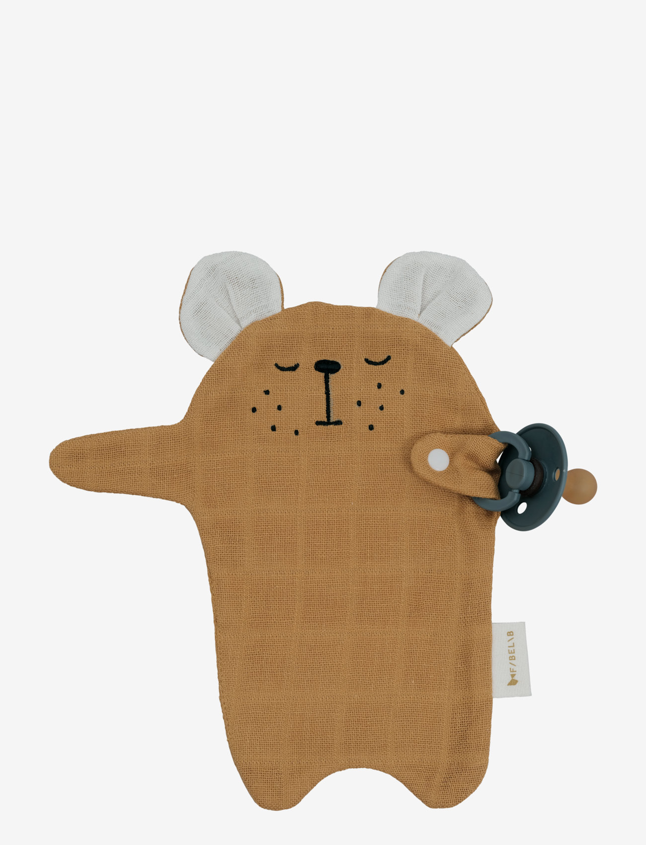 Fabelab Pacifier Cuddle - Bear - Ochre - Pacifiers & Accessories - OCHRE / orange