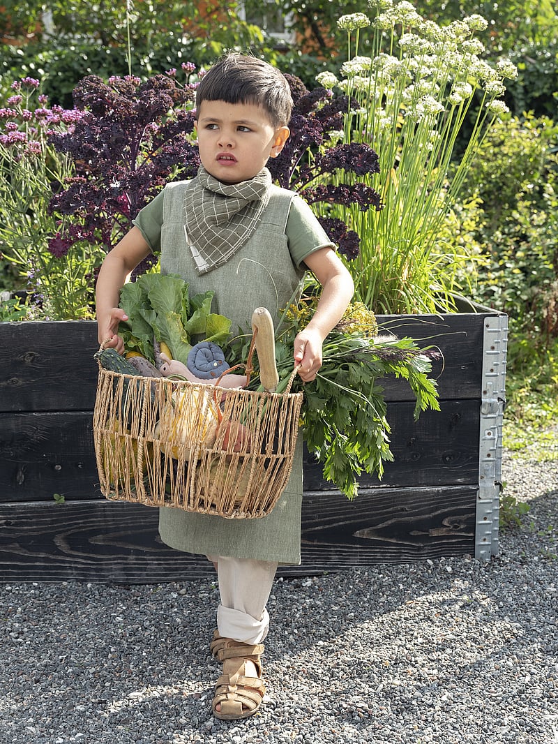 Fabelab - Fold over Bib - Grid - Olive - grid - olive - 2