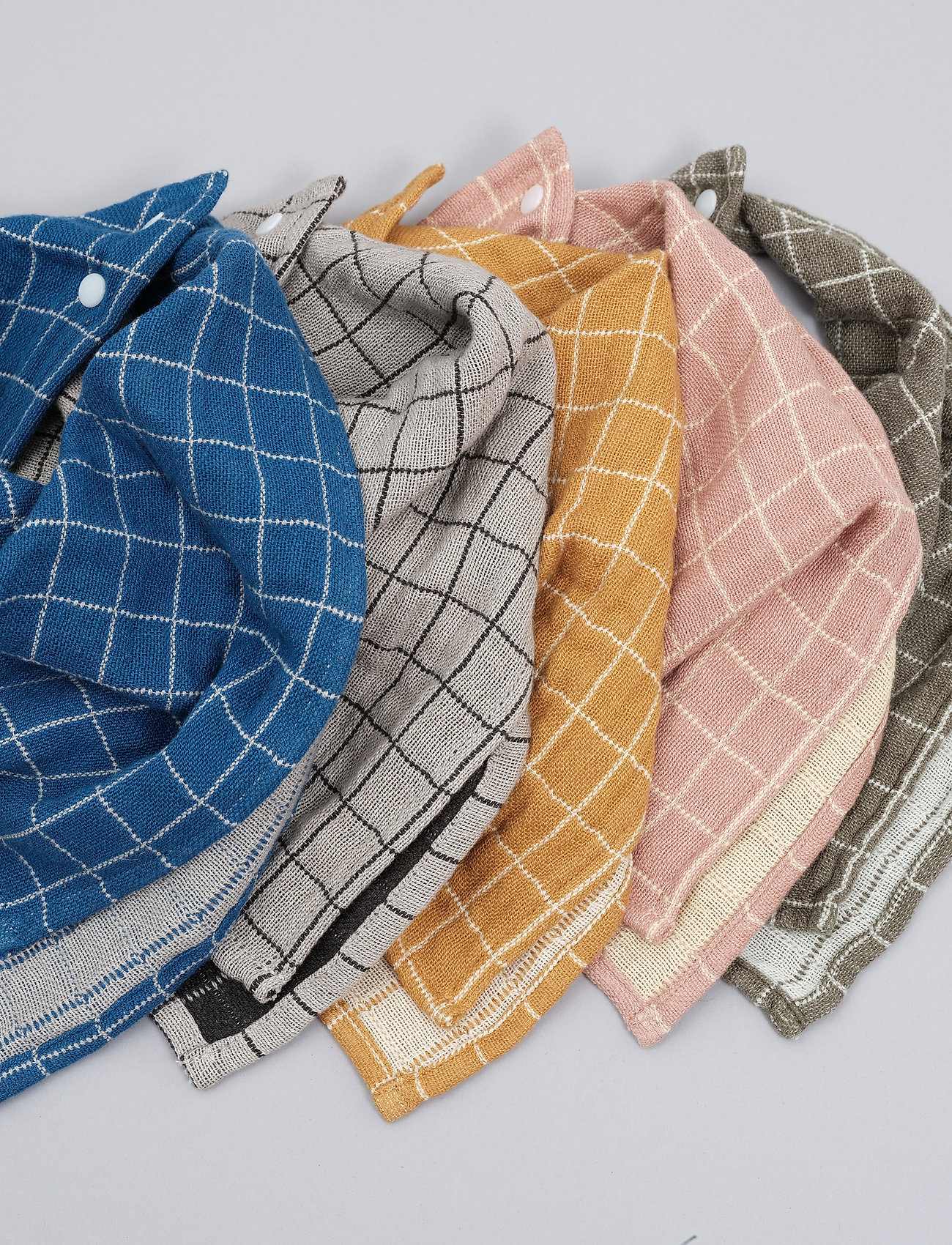 Fabelab - Fold over Bib - Grid - Olive - grid - olive - 5