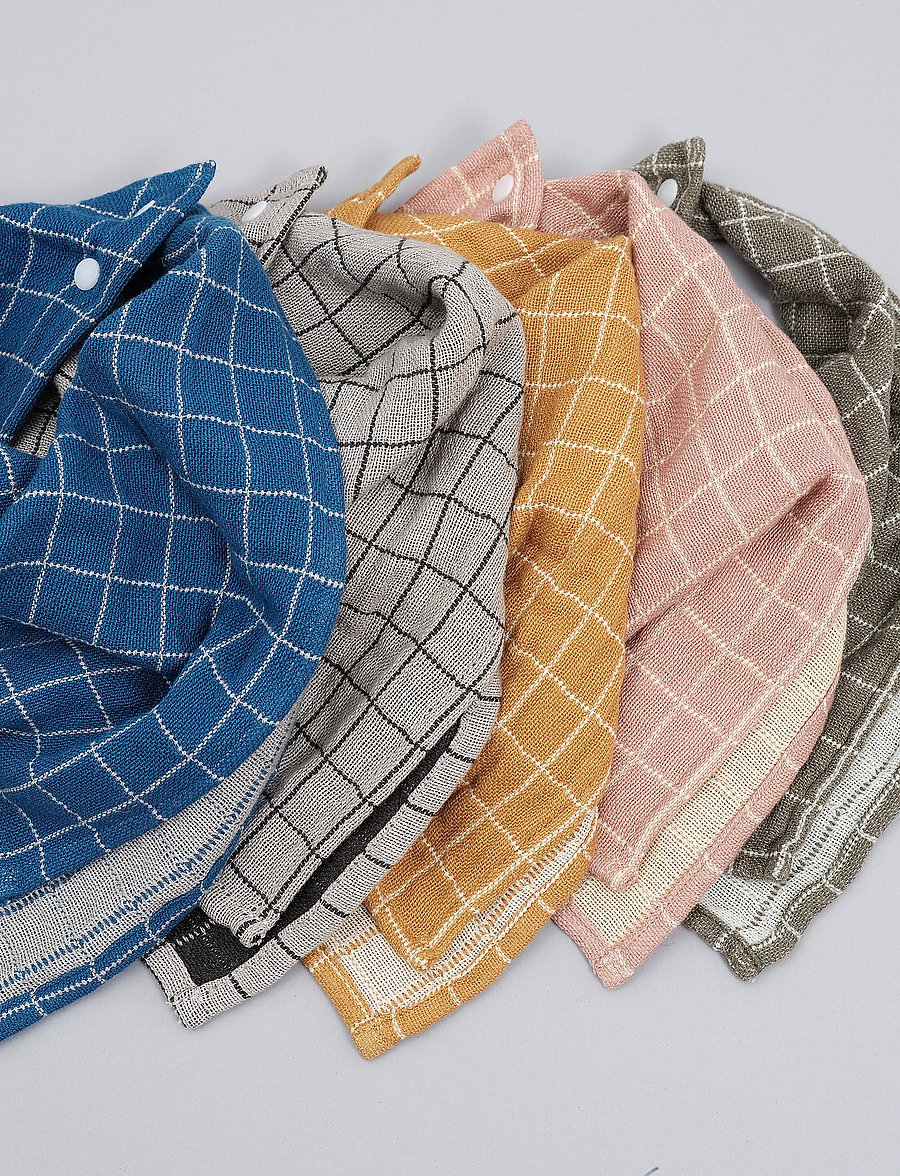 Fabelab - Fold over Bib - Grid - Olive - grid - olive - 5