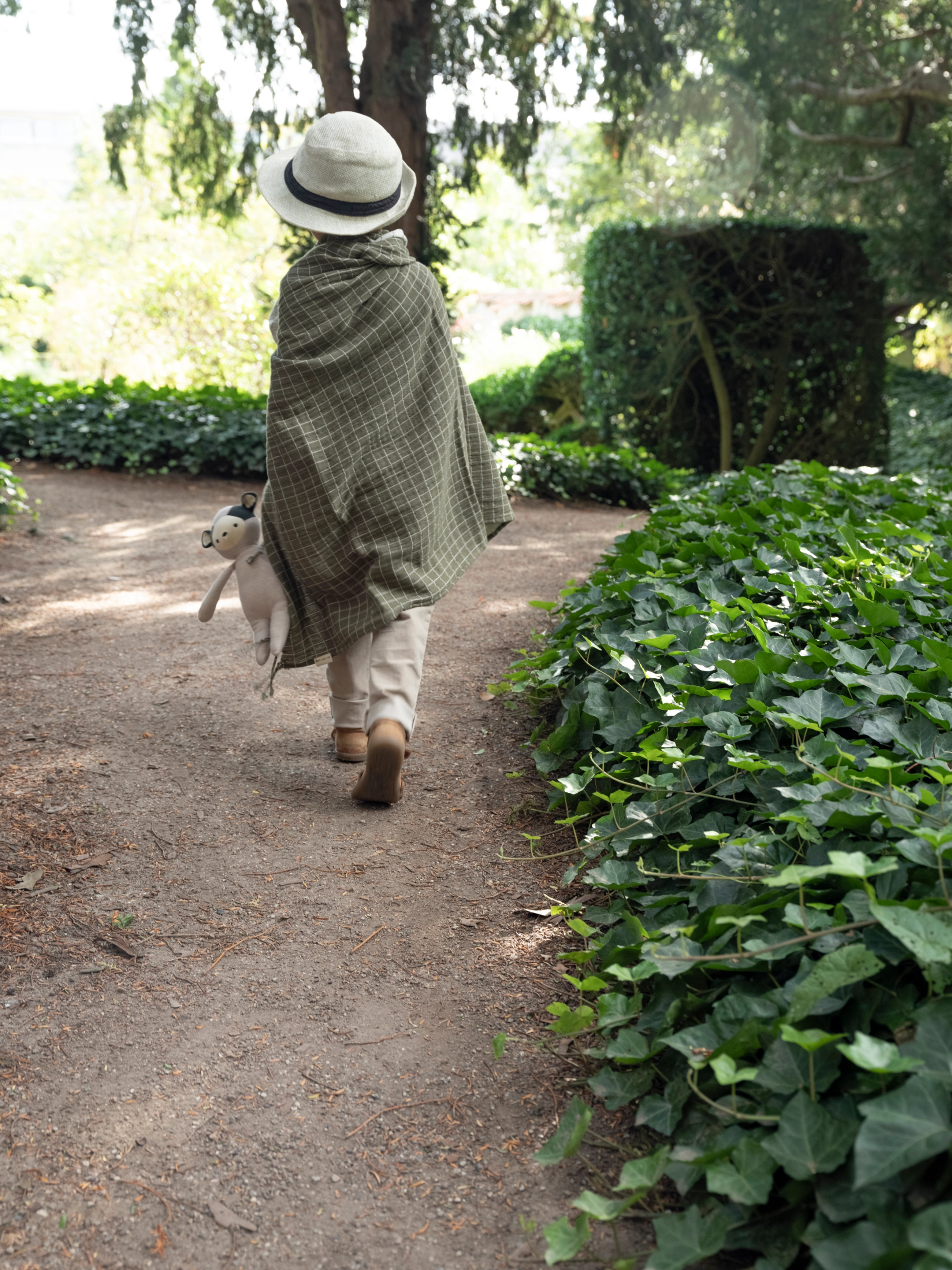 Fabelab - Baby blanket - Grid - Olive - teppi - grid - olive - 2