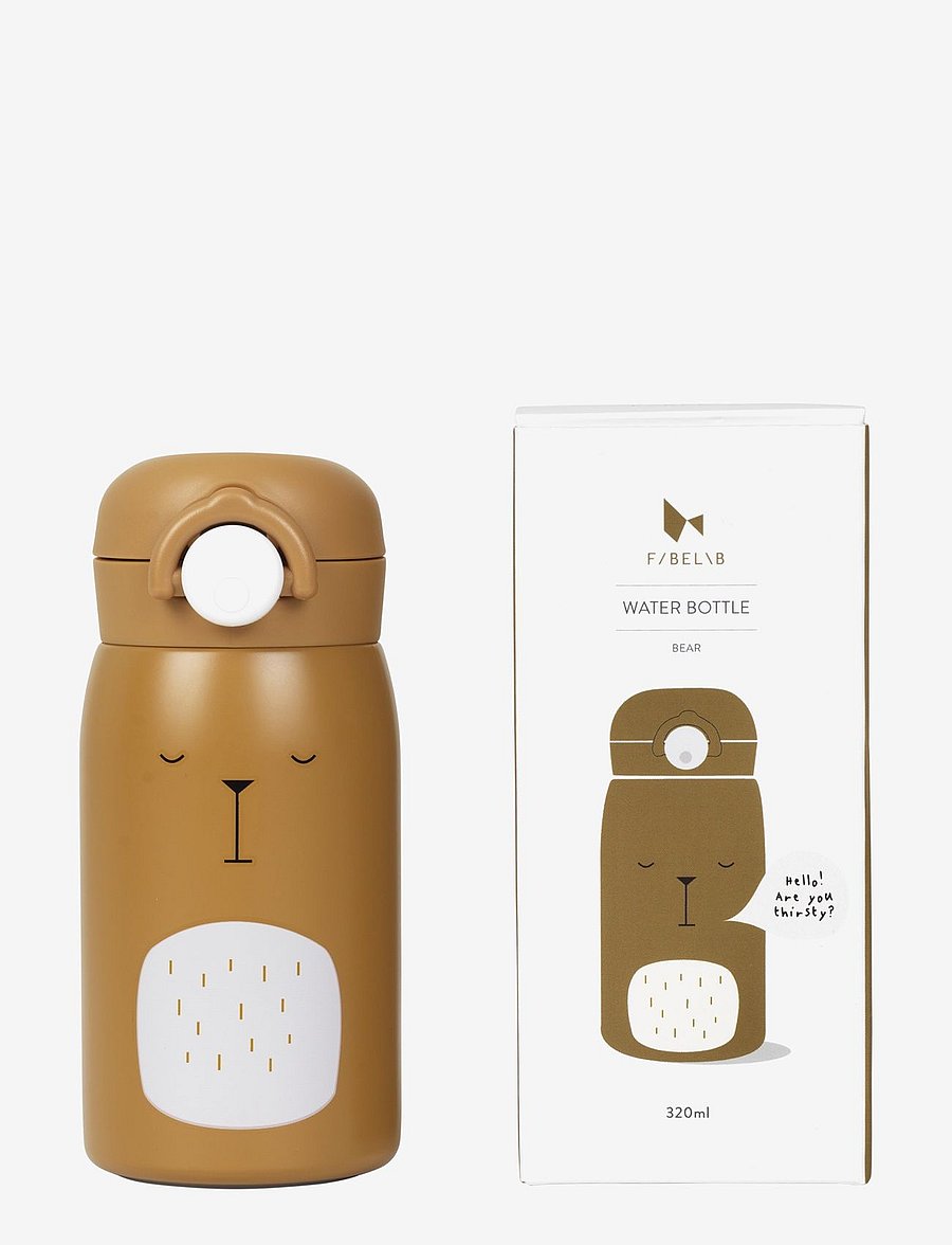Fabelab - Water bottle - Bunny - Small - Old Rose - vattenflaskor - ochre - 1