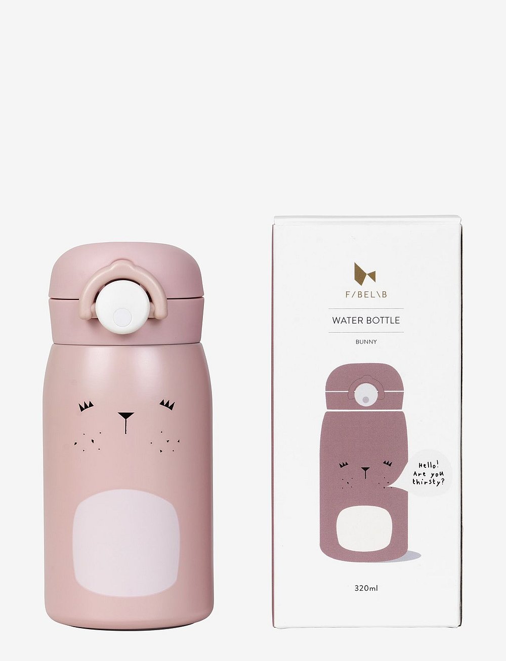 Fabelab - Water bottle - Bunny - Small - Old Rose - wasserflaschen - old rose - 1